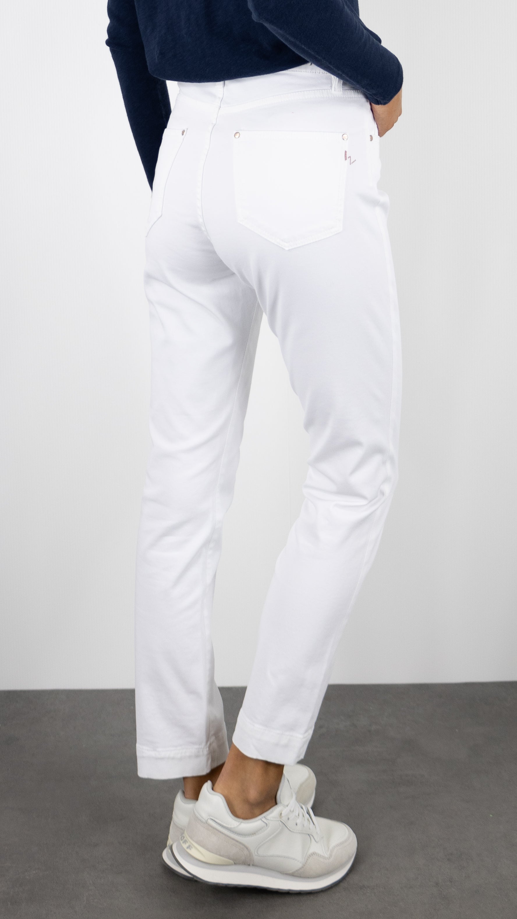 PANTALON DROIT TAILLE HAUTE ISLOW MARIN DRILL PES#COLOR_BLANC