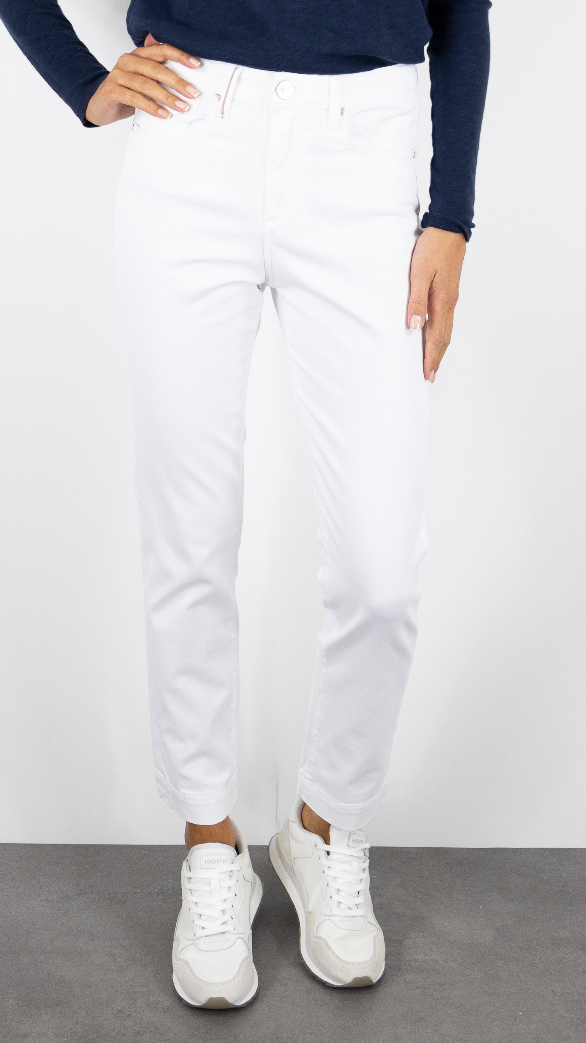 PANTALON DROIT TAILLE HAUTE ISLOW MARIN DRILL PES#COLOR_BLANC