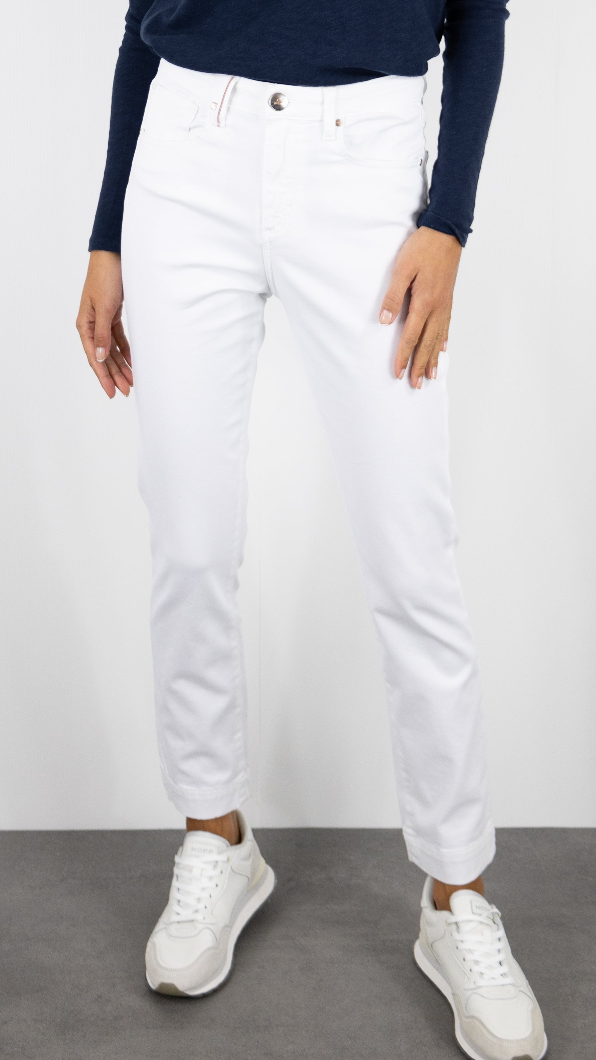 PANTALON DROIT TAILLE HAUTE ISLOW MARIN DRILL PES#COLOR_BLANC