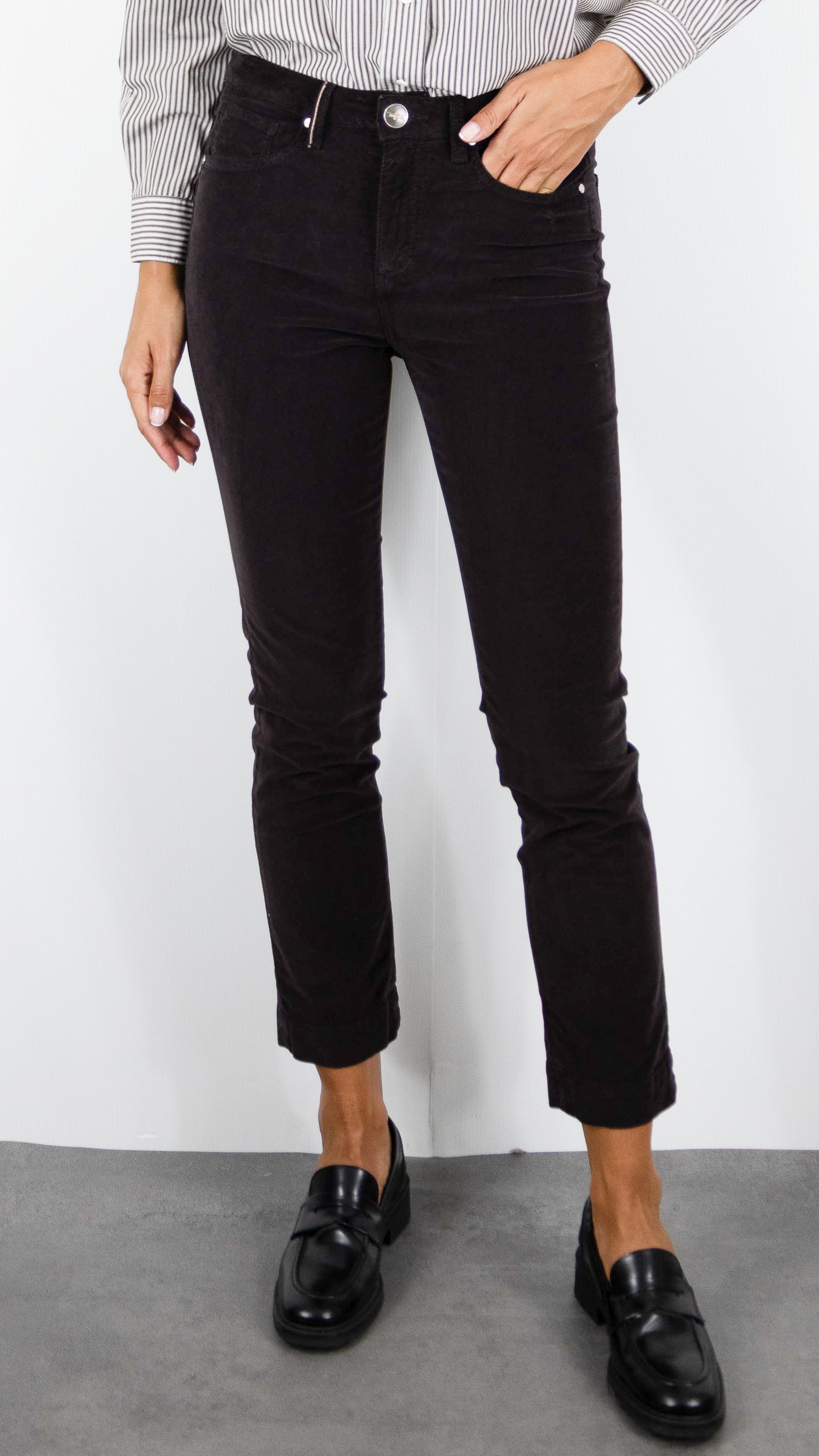 PANTALON 7/8 EN VELOURS PALATINE POUR FEMME ISLOW MARIN PALATINE CORD#COLOR_ESPRESSO/CHOCO