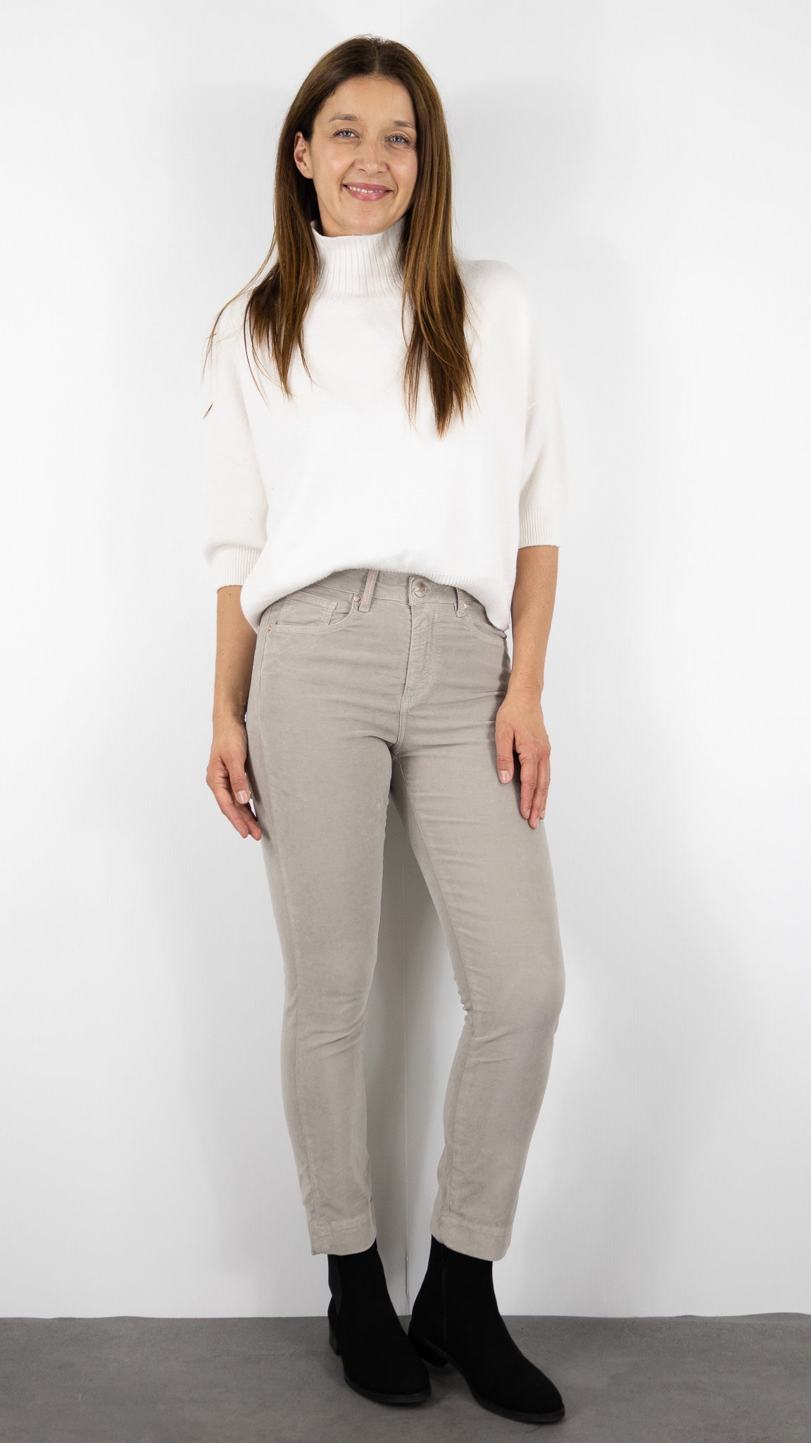 PANTALON VELOURS PALATINE MARIN PALATINE CORD ISLOW#COLOR_MASTIC/TAUPE