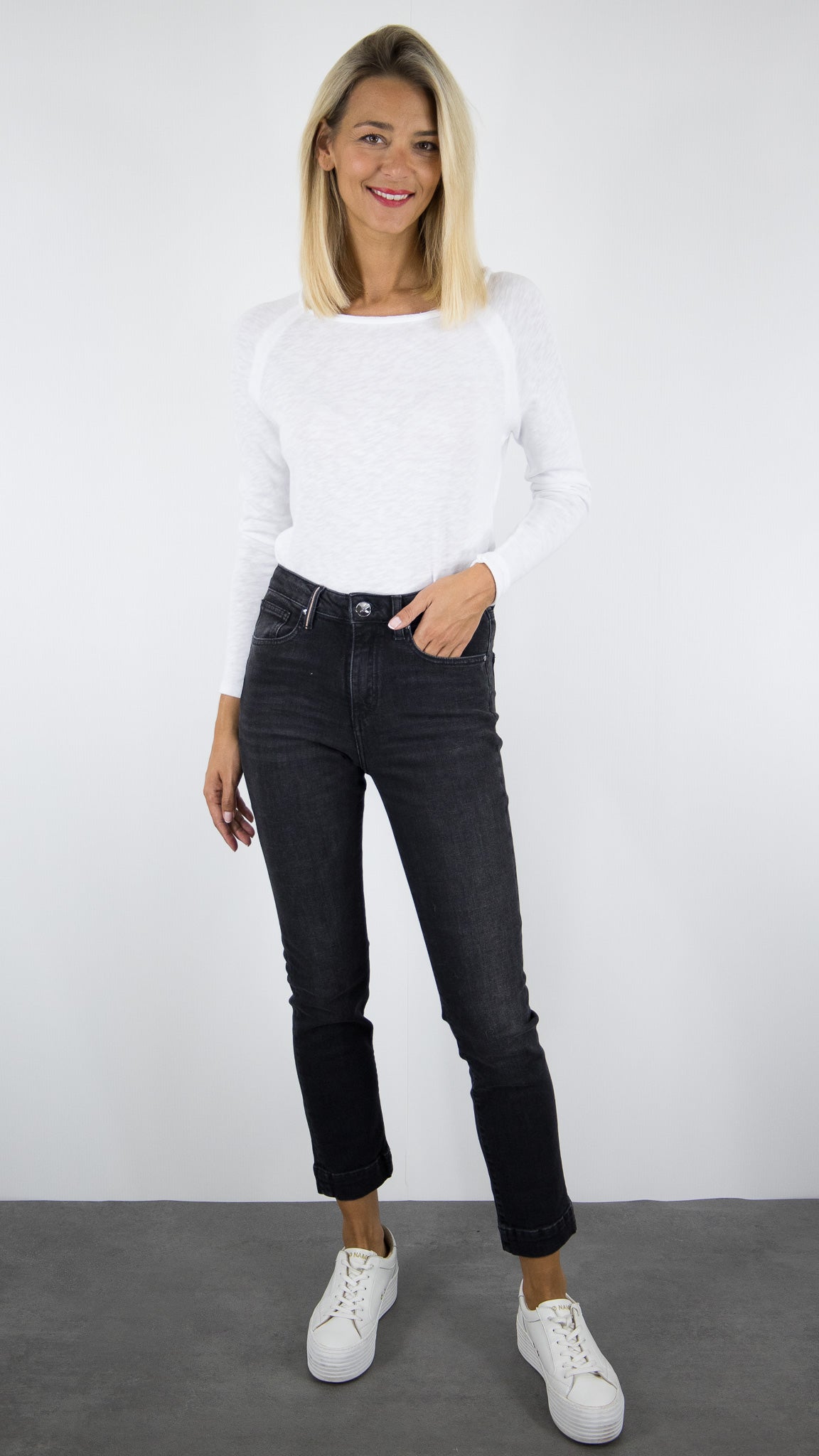 JEANS BRUT DROIT 7/8 FEMME ISLOW MARIN RECYCLED BLACK