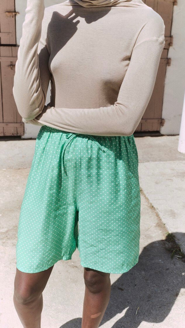 TEE-SHIRT COL ROULE FIN PRES DU CORPS FEMME AMERICAN VINTAGE MASSACHUSETTS BEIGE