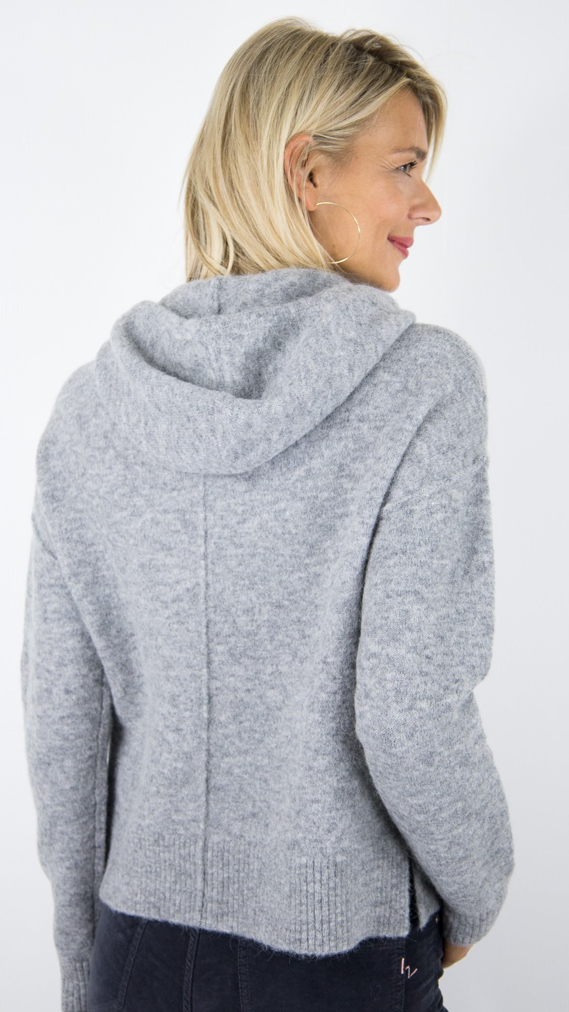 PULL A CAPUCHE MAILLE CHINEE GRISE HARTFORD MAY HOODY#COLOR_07/GREY