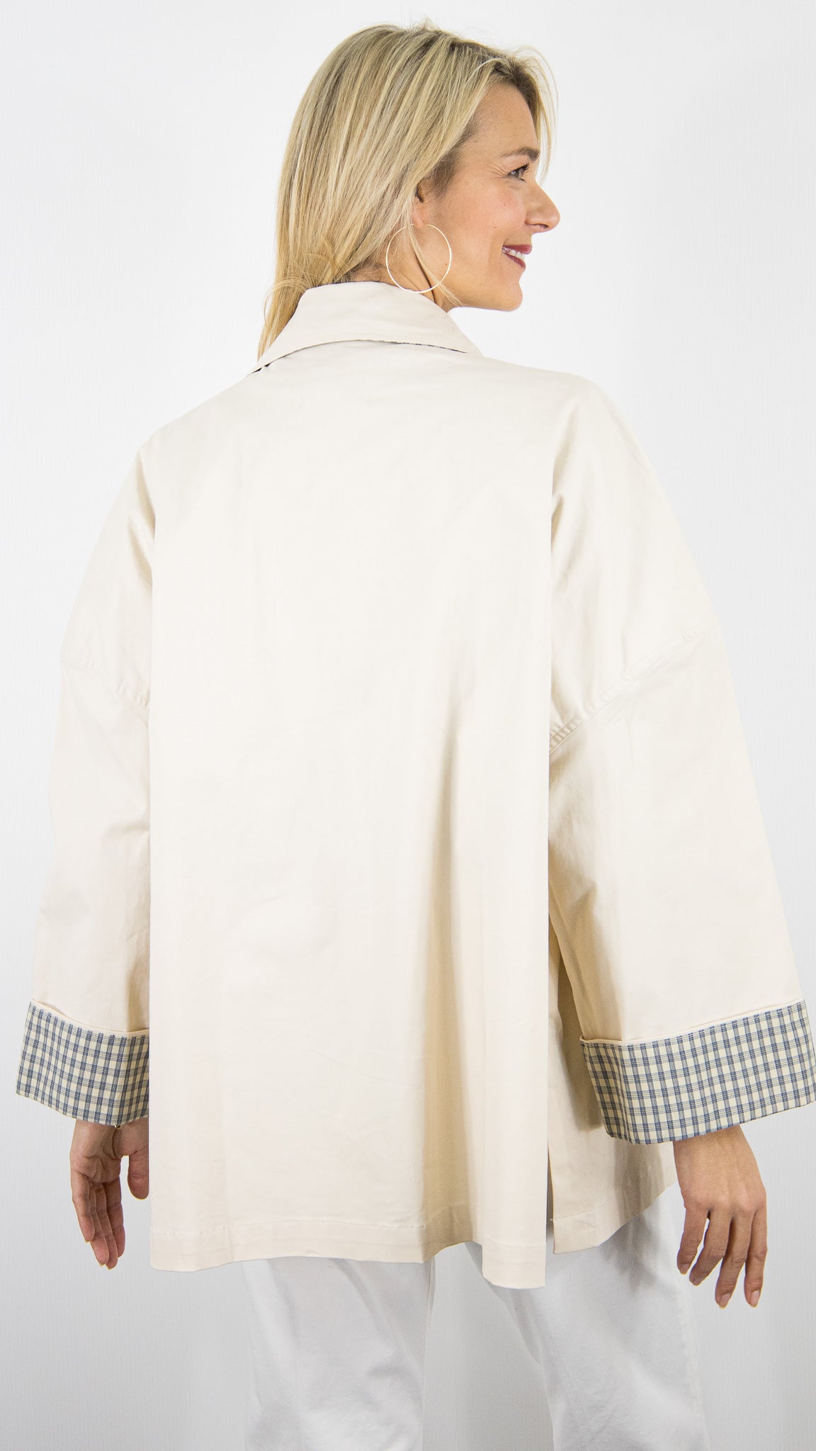 VESTE IMPER OVERSIZE STUDIO PARISIEN MD7407#COLOR_BEIGE