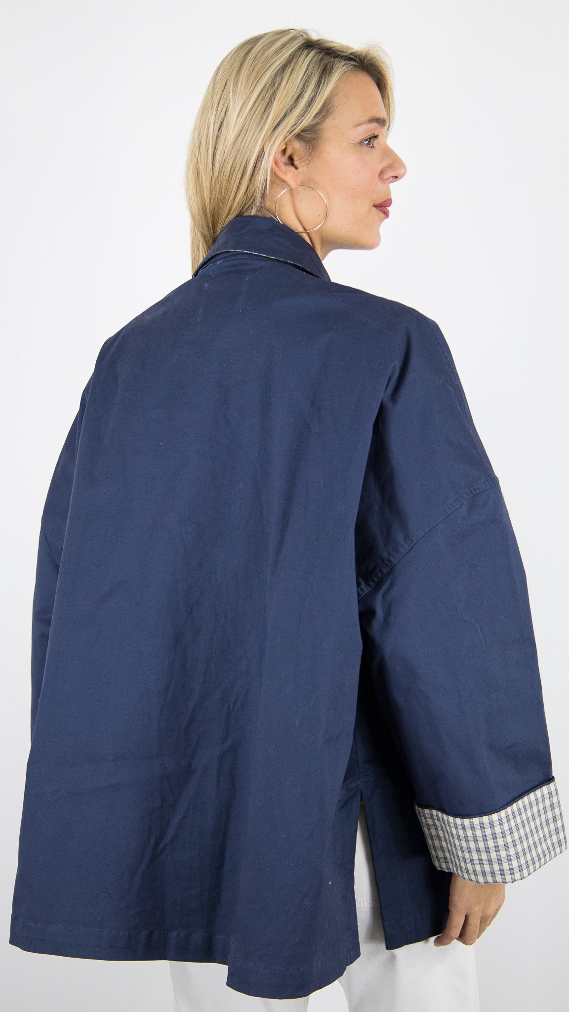VESTE IMPER OVERSIZE STUDIO PARISIEN MD7407#COLOR_BLEU