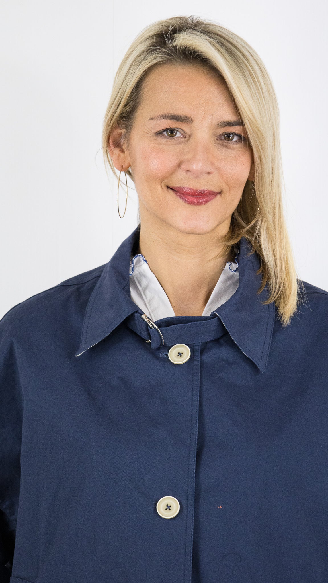 VESTE IMPER OVERSIZE STUDIO PARISIEN MD7407#COLOR_BLEU