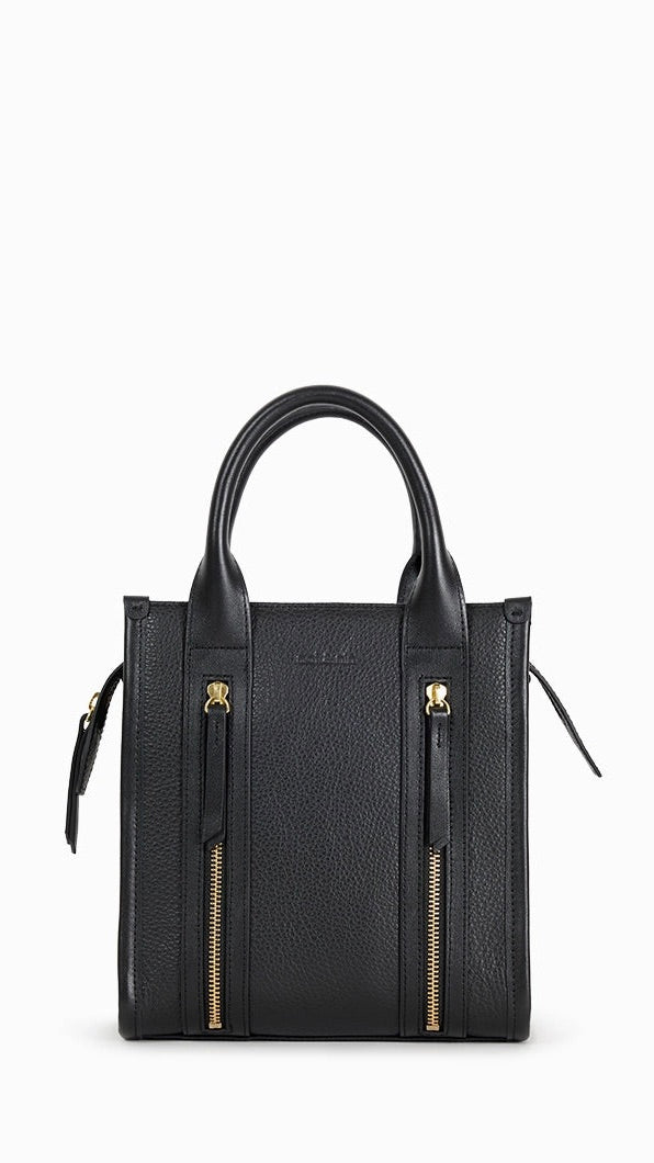 MINI CABAS ZIPPE NAT ET NIN MINI OPERA NOIR GRAINE