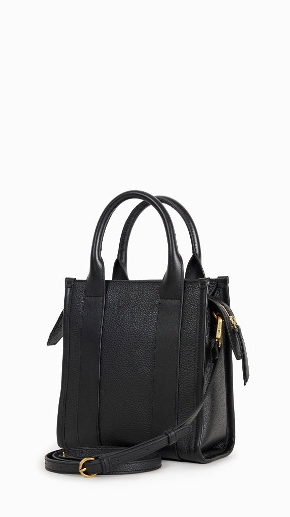 MINI CABAS ZIPPE NAT ET NIN MINI OPERA NOIR GRAINE