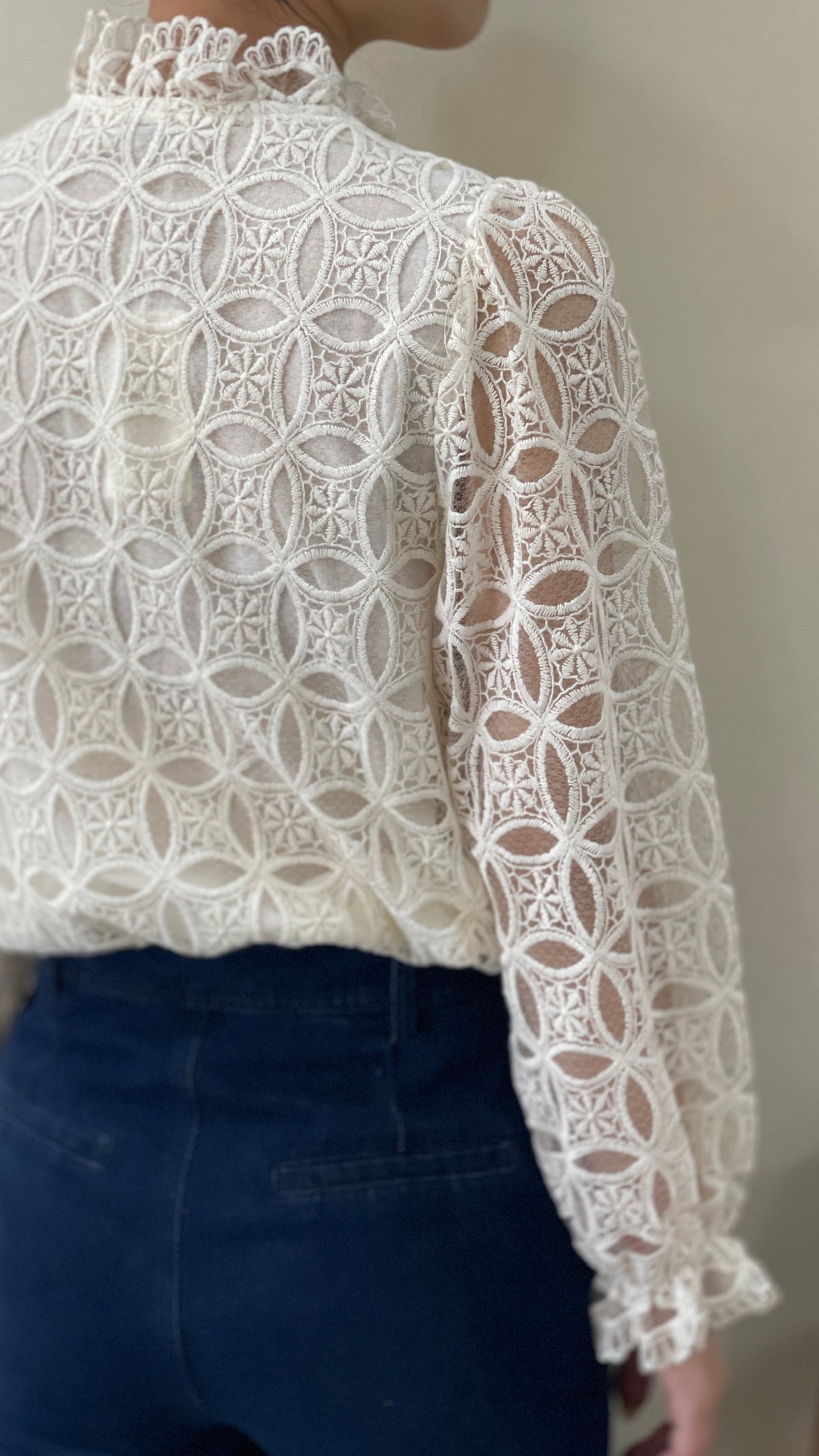 CHEMISE BRODEE ECRUE POUR FEMME IT HIPPIE K905-355