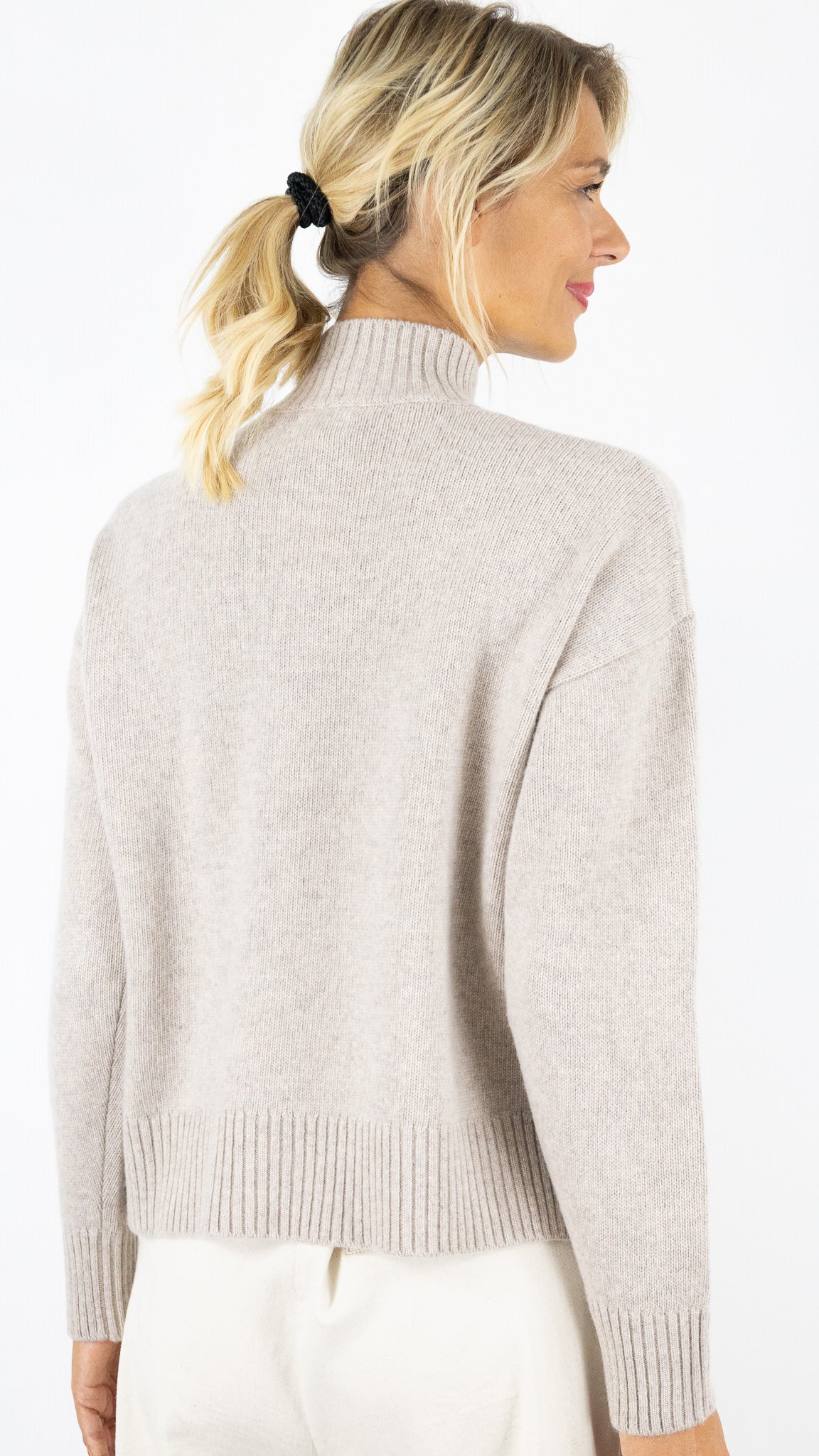 PULL EPAIS EN LAINE COL MONTANT POUR FEMME HARTFORD MYSTIC#COLOR_01/NATUREL