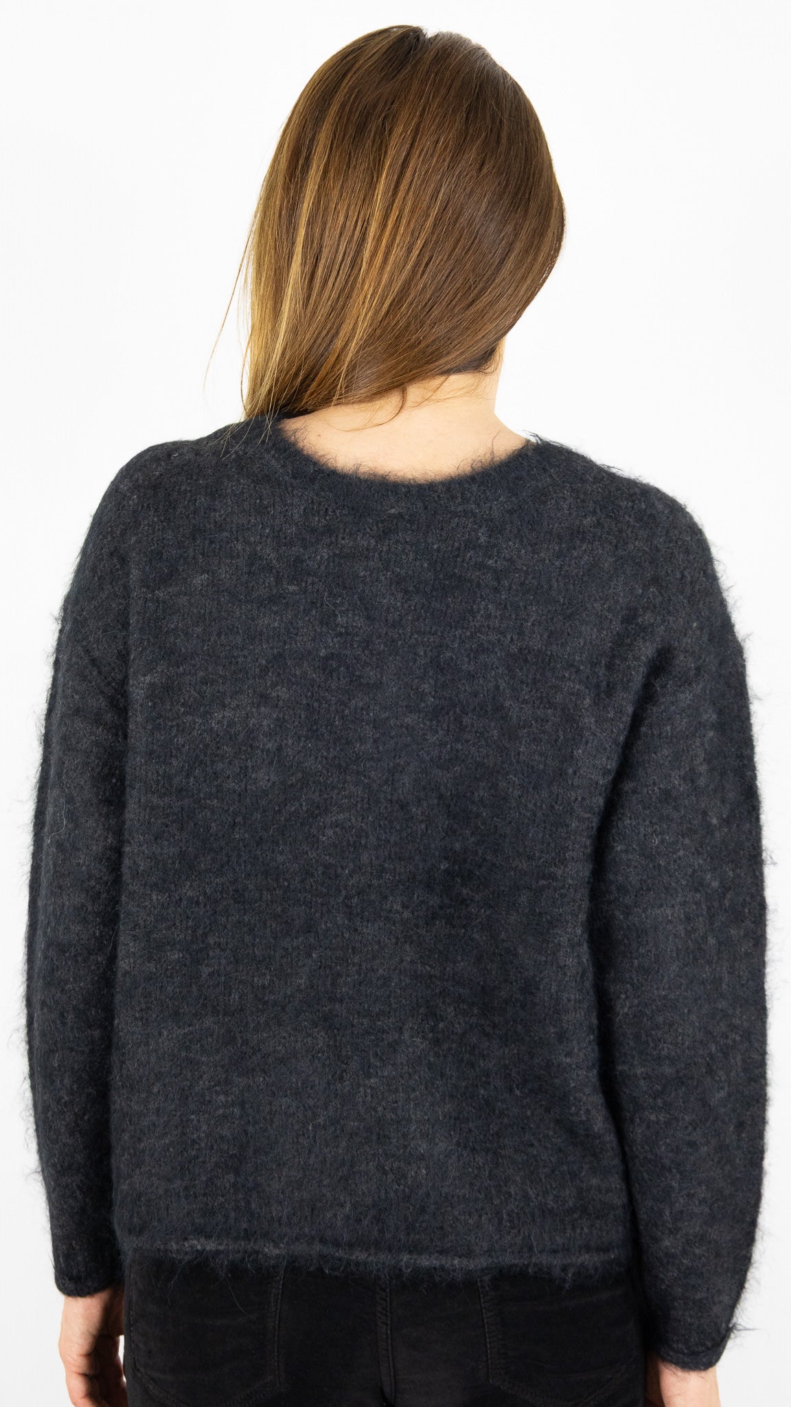 PULL COL U EN ALPAGA ANTRACITE PULL AMERICAN VINTAGE NUNY