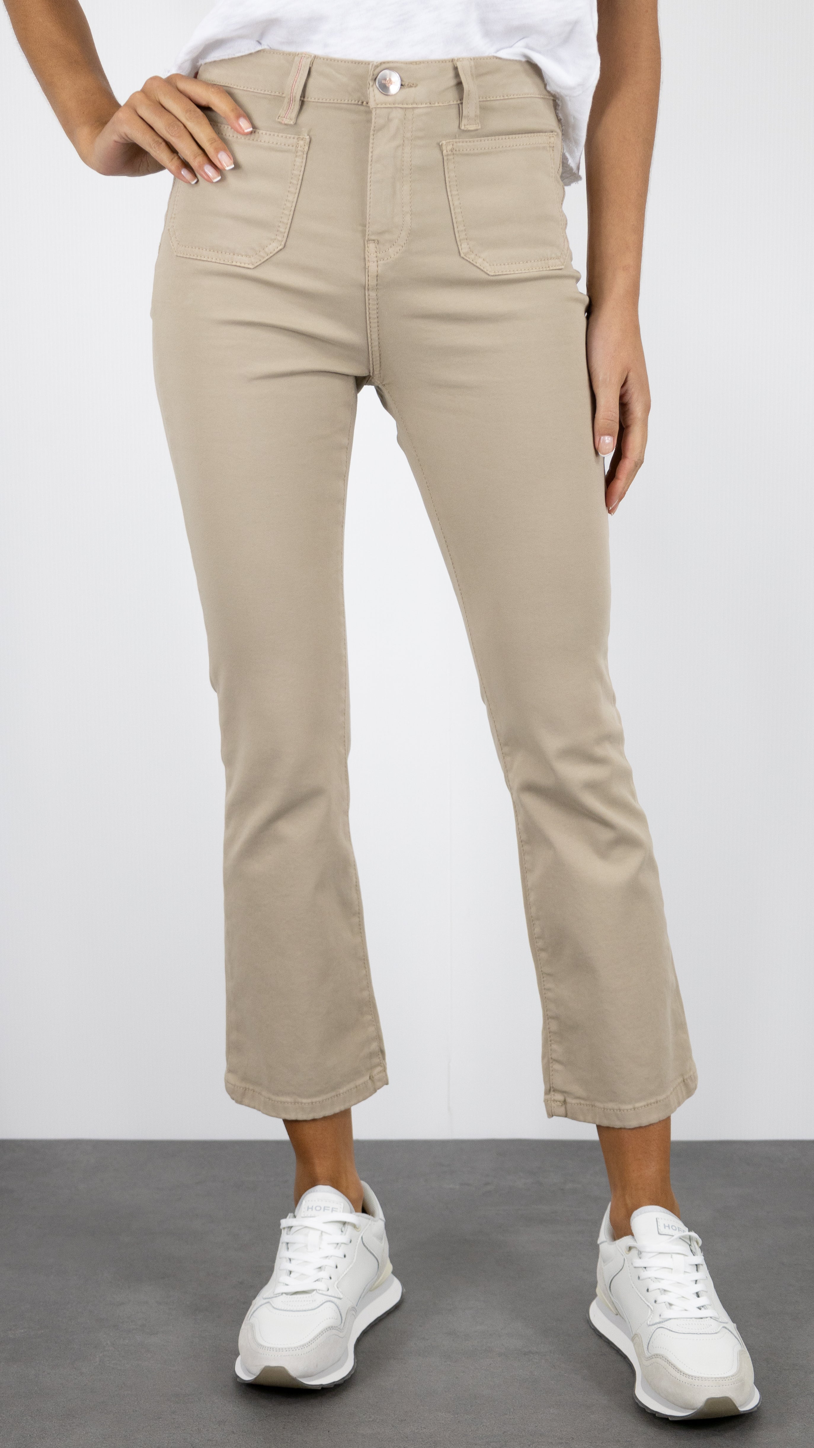 PANTALON EVASE 7/8 OLIVIA DRILL PES ISLOW#COLOR_SAHARA/BEIGE