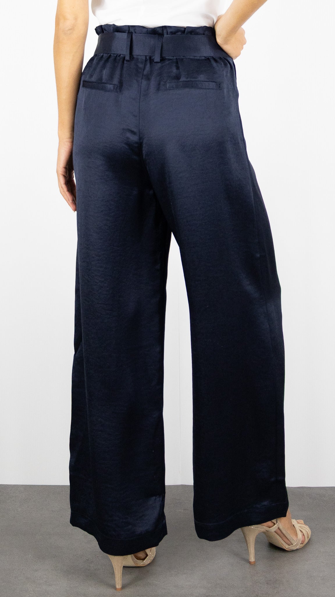 PANTALON FLUIDE TAILLE HAUTE ADORE OLYMPE#COLOR_MARINE
