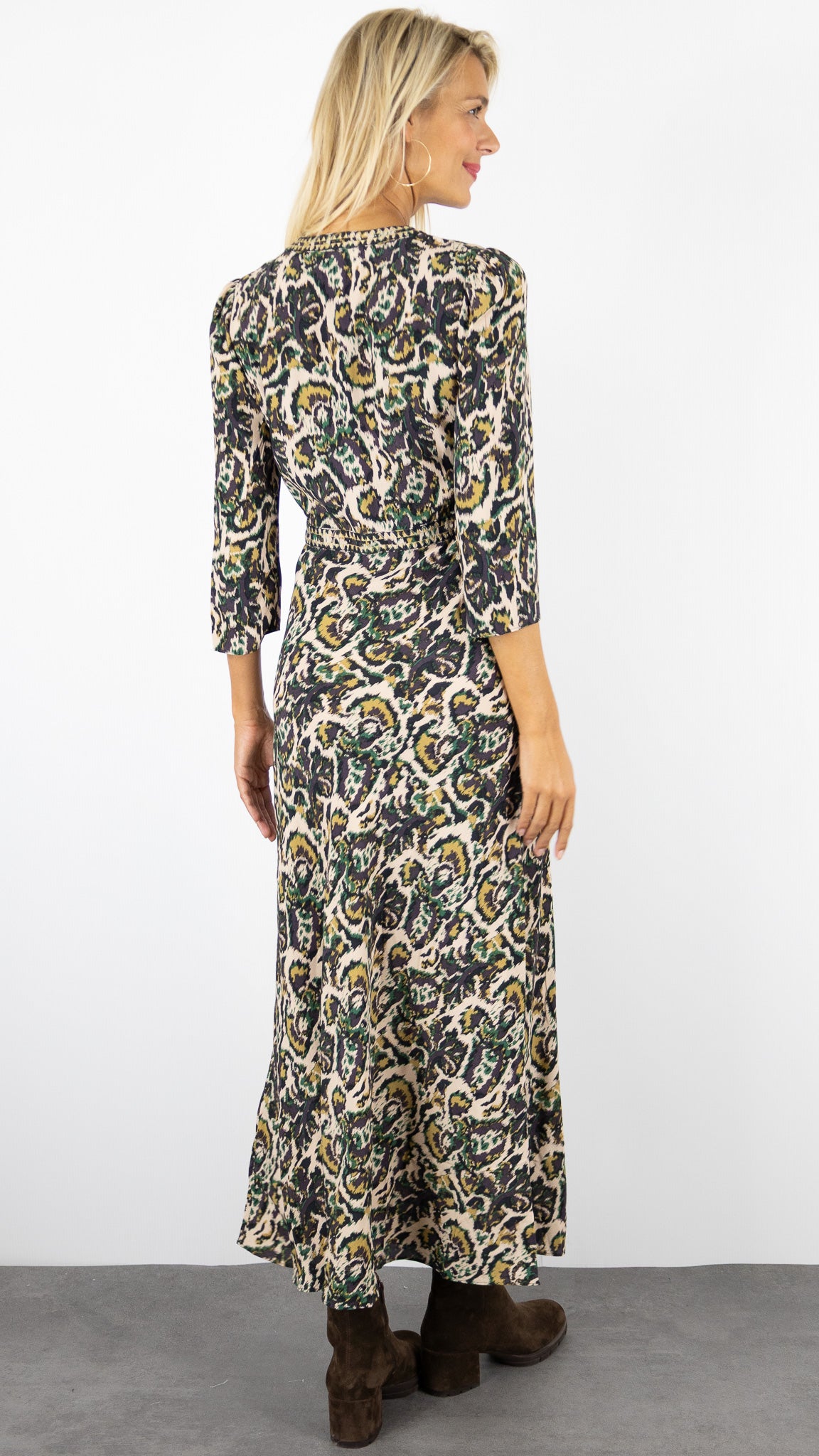 ROBE LONGUE IMPRIMEE INCAS FEMME ECRU BA&SH ONOA