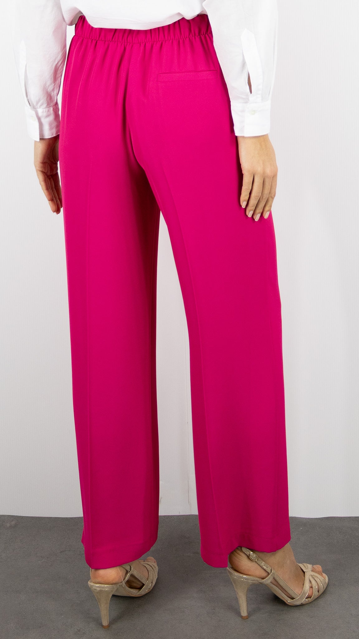 PANTALON LARGE HABILLE DOS ELASTIQUE IMPERIAM#color_1340/FUXIA