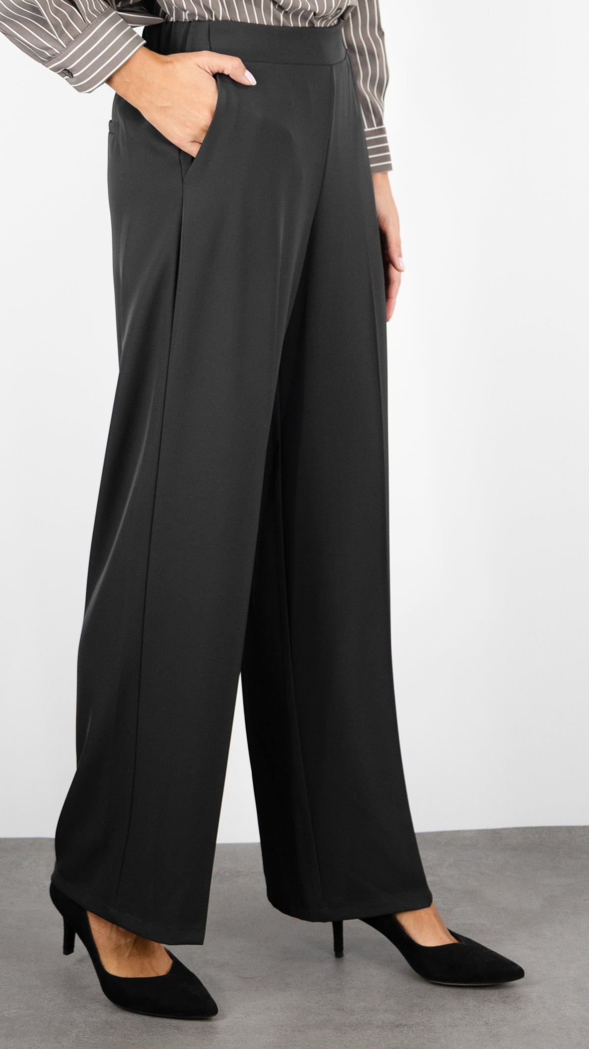 PANTALON PALAZZO DROIT MARRON CHOCO IMPERIAL P4L0MHX#COLOR_4832/DARK COFFEE CHO