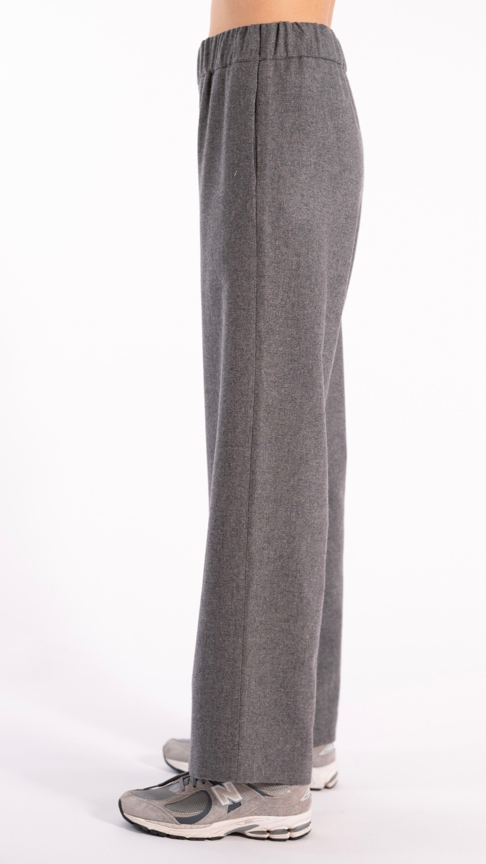 PANTALON DROIT EN FLANELLE JEFF RITZ#COLOR_95/MID GREY