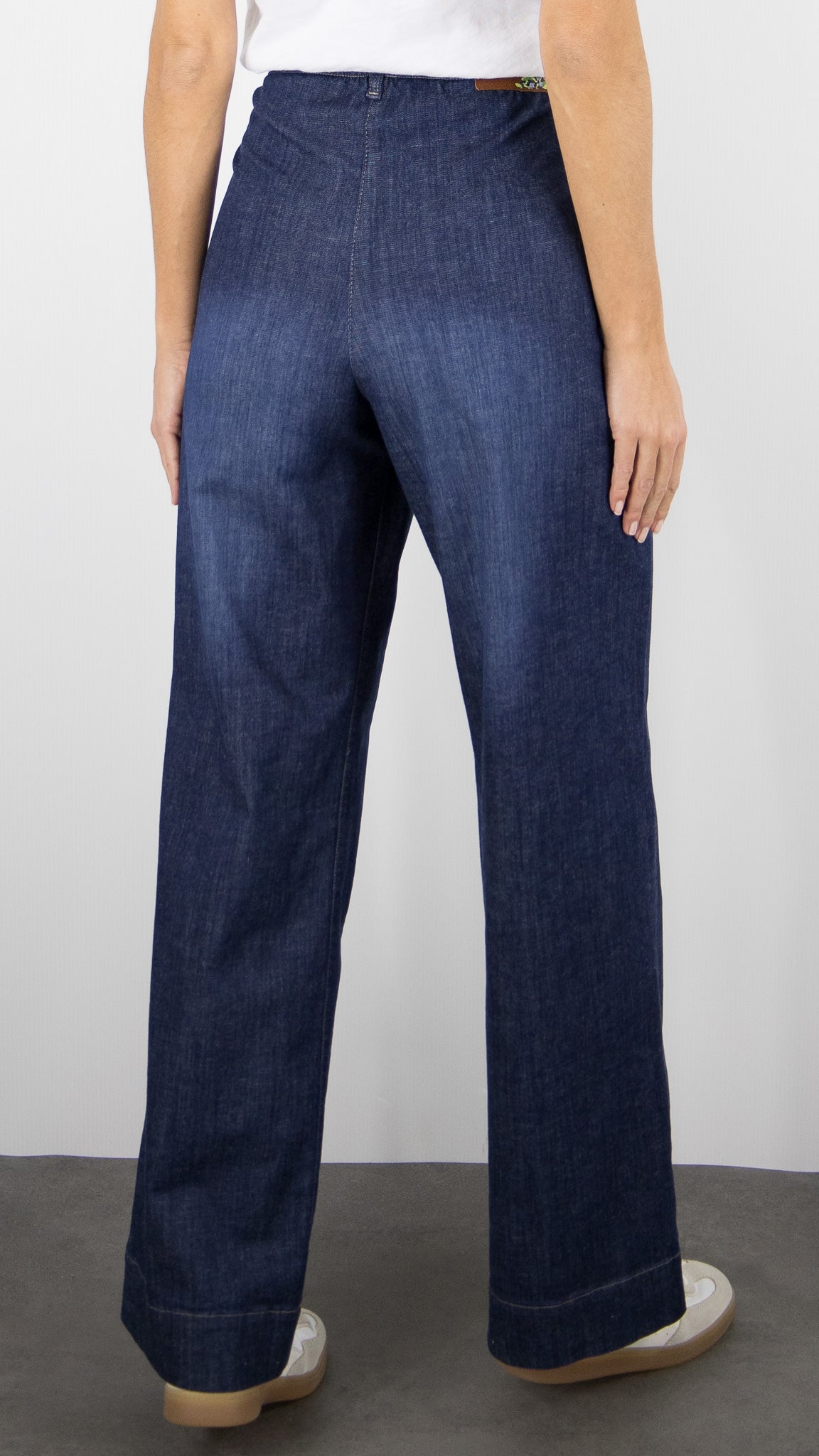 JEANS PONT TAILLE ELASTIQUE POUR FEMME DENIM FONCE BIANCA PARIGI 70006