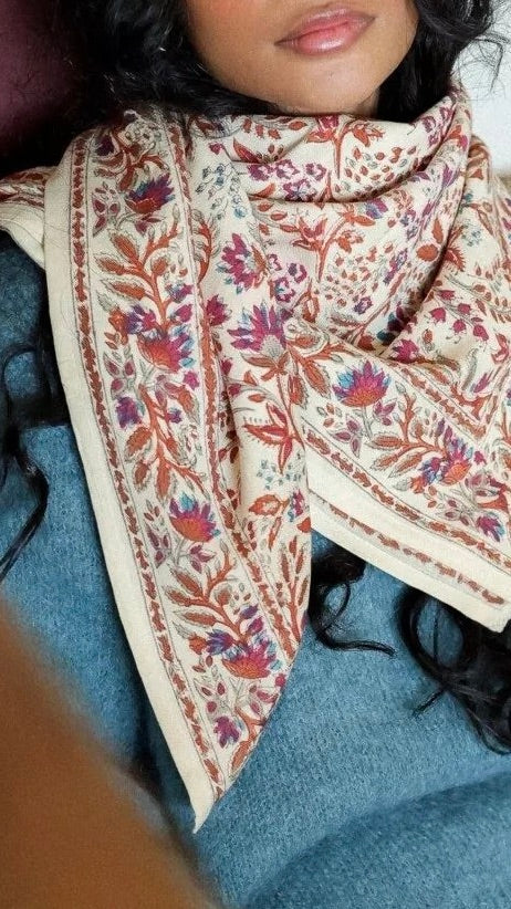 FOULARD IMPRIME EN COTON BËLLEMME RHAPSODY#COLOR_AMETHYSTE