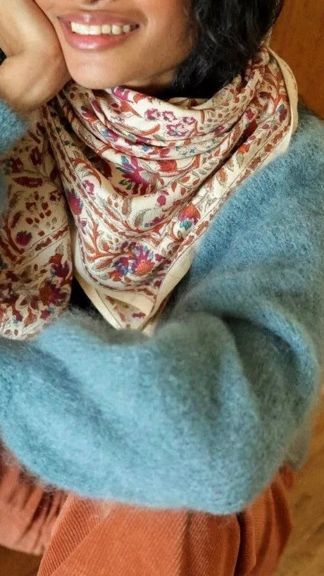 FOULARD IMPRIME EN COTON BËLLEMME RHAPSODY#COLOR_AMETHYSTE