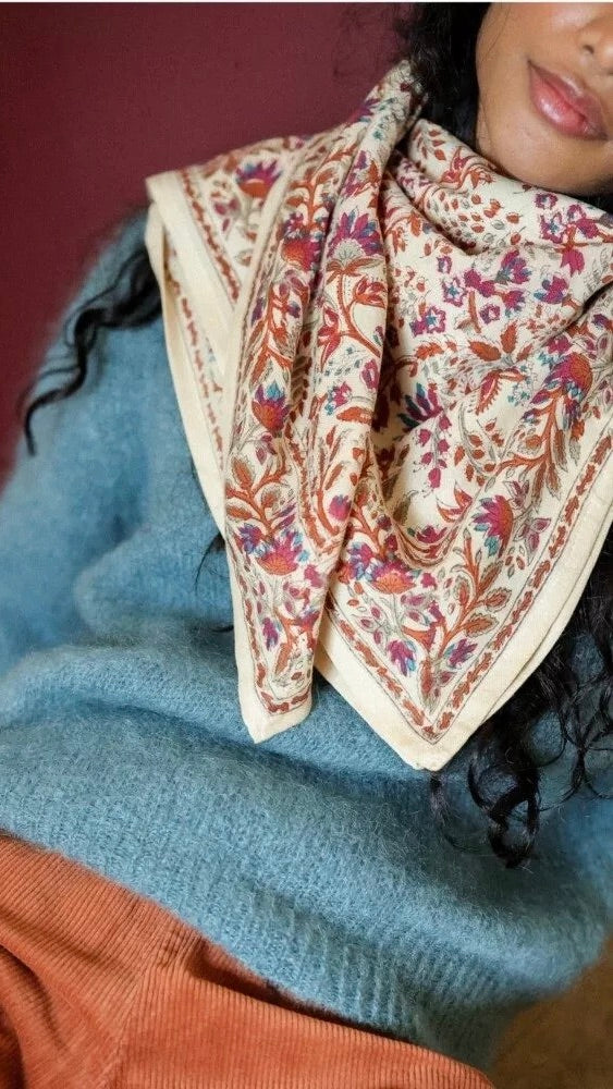 FOULARD IMPRIME EN COTON BËLLEMME RHAPSODY#COLOR_AMETHYSTE