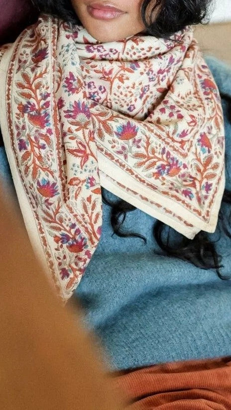 FOULARD IMPRIME EN COTON BËLLEMME RHAPSODY#COLOR_AMETHYSTE