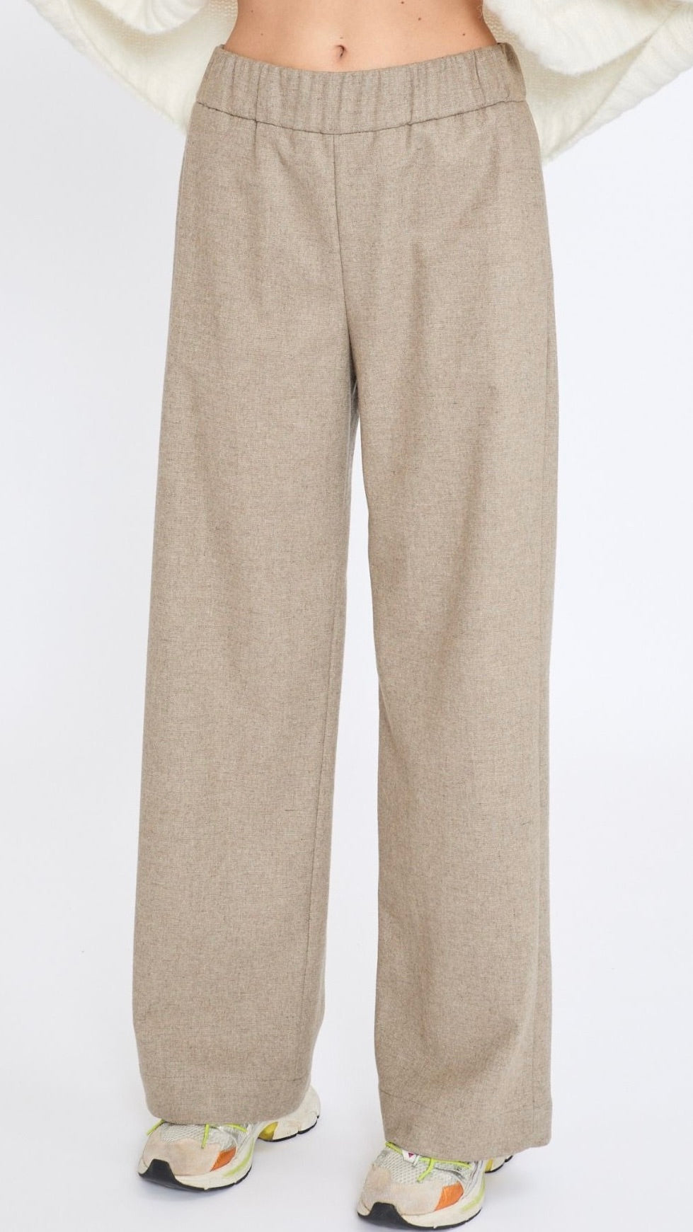 PANTALON DROIT EN FLANELLE JEFF RITZ#COLOR_62/BEIGE