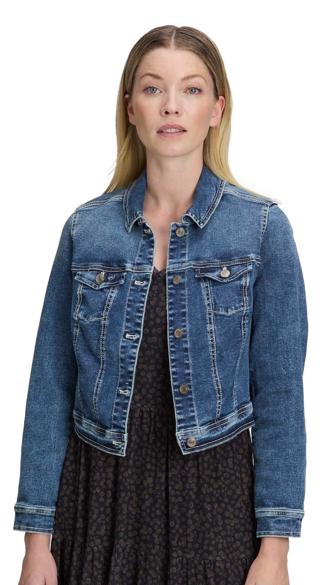 BLOUSON VESTE COURTE EN JEANS FEMME ROBE LEGERE 0253/4093