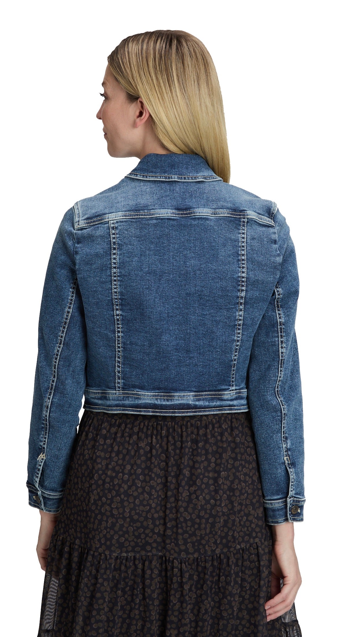 BLOUSON VESTE COURTE EN JEANS FEMME ROBE LEGERE 0253/4093