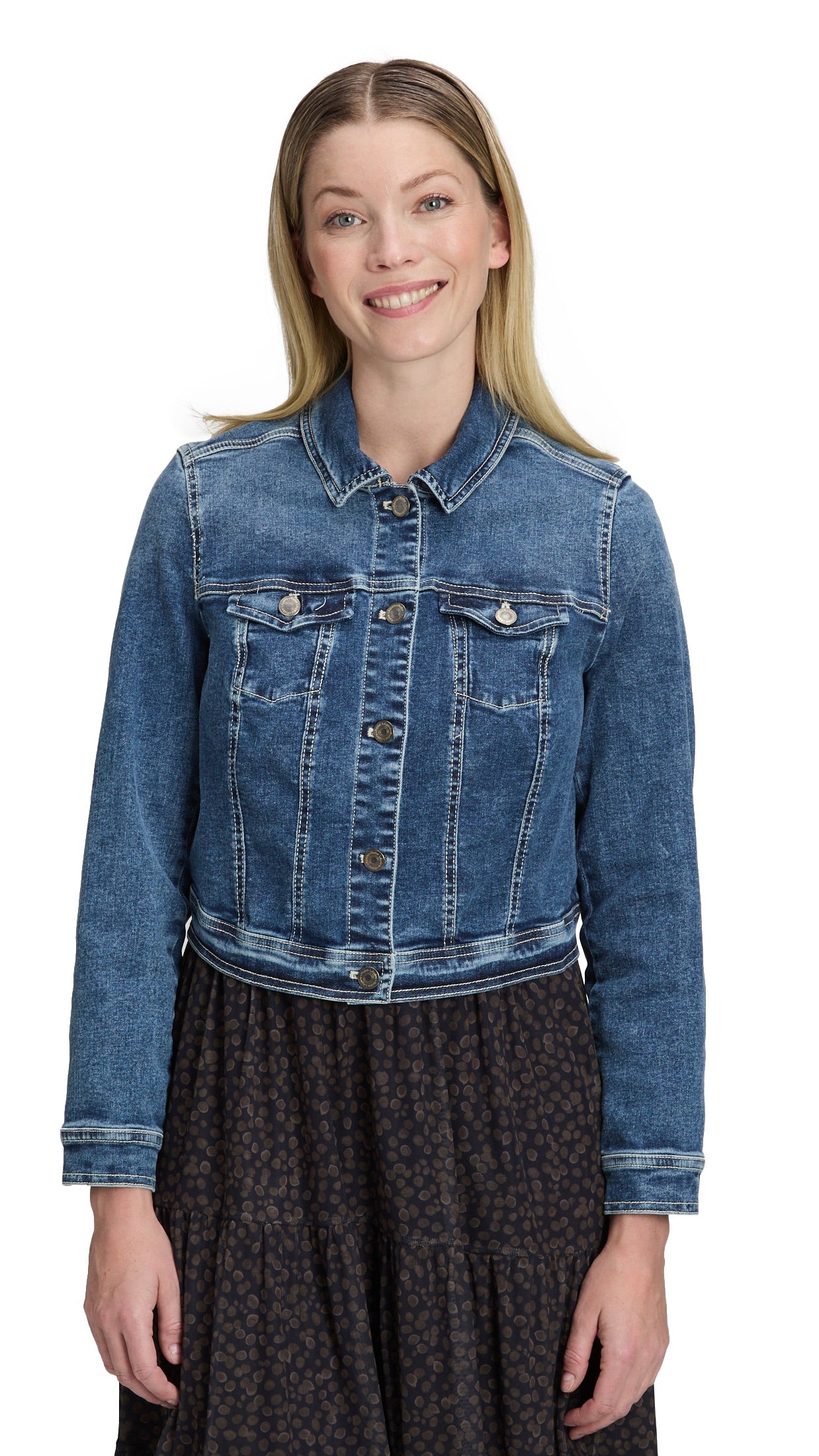 BLOUSON VESTE COURTE EN JEANS FEMME ROBE LEGERE 0253/4093