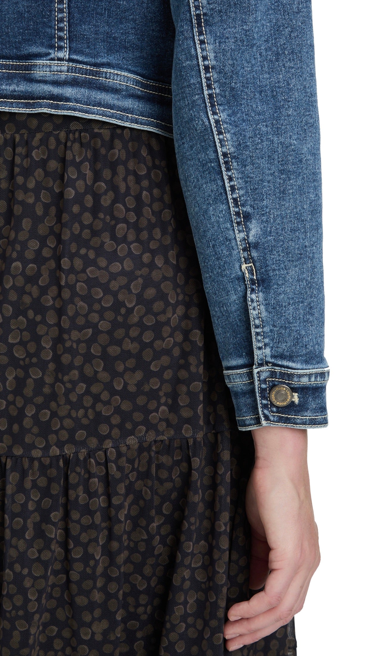 BLOUSON VESTE COURTE EN JEANS FEMME ROBE LEGERE 0253/4093