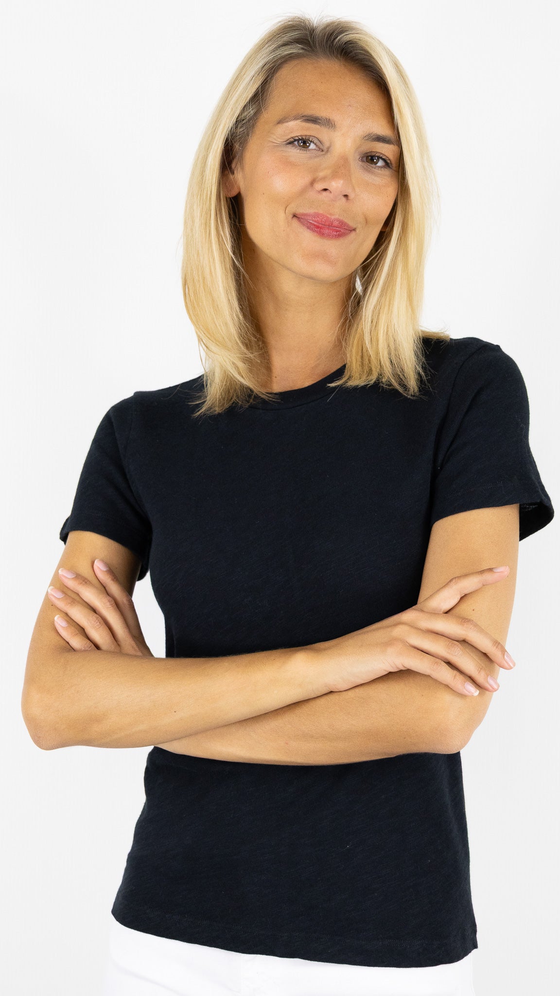 TEE-SHIRT COL ROND EN COTON AMERICAN VINTAGE SONOMA#COLOR_NOIR