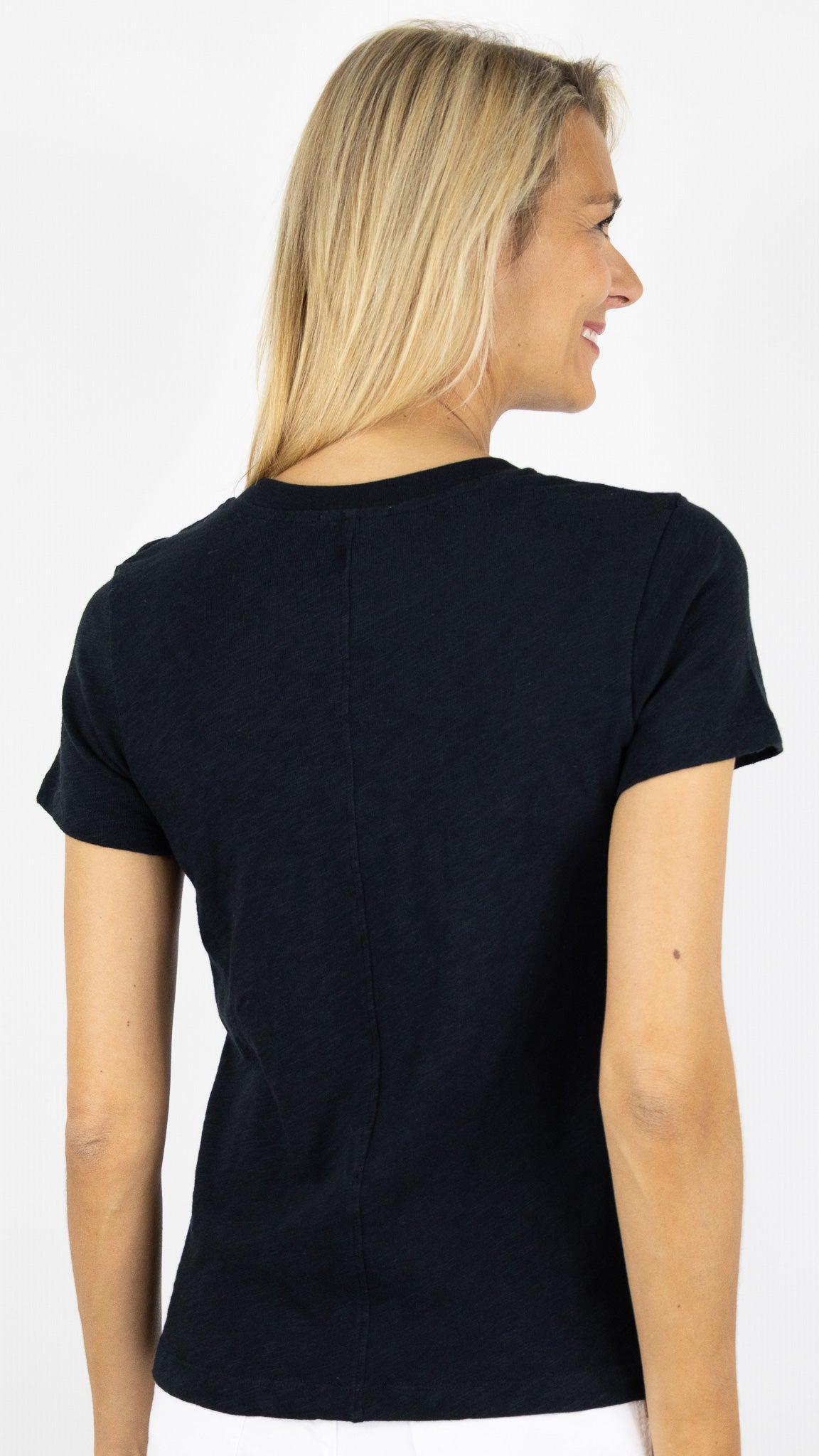 TEE-SHIRT COL ROND EN COTON AMERICAN VINTAGE SONOMA#COLOR_NOIR