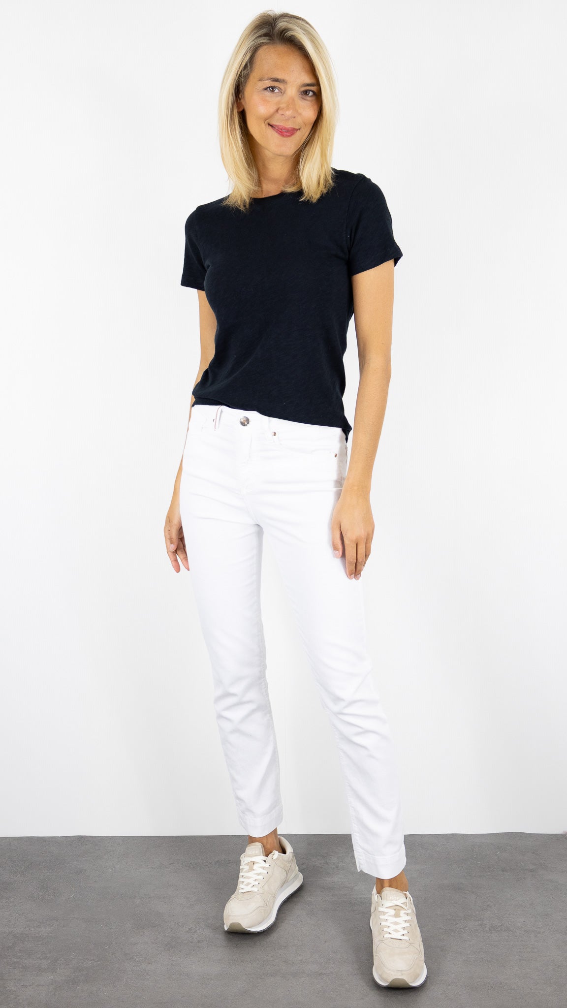 TEE-SHIRT COL ROND EN COTON AMERICAN VINTAGE SONOMA#COLOR_NOIR