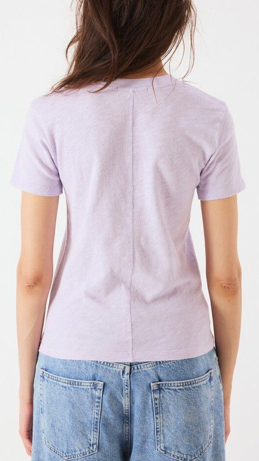 TEE-SHIRT EN COTON MANCHES COURTES SONOMA SON28GE26 AMERICAN VINTAGE SONOMA#COLOR_VIOLET PASTEL CHINE