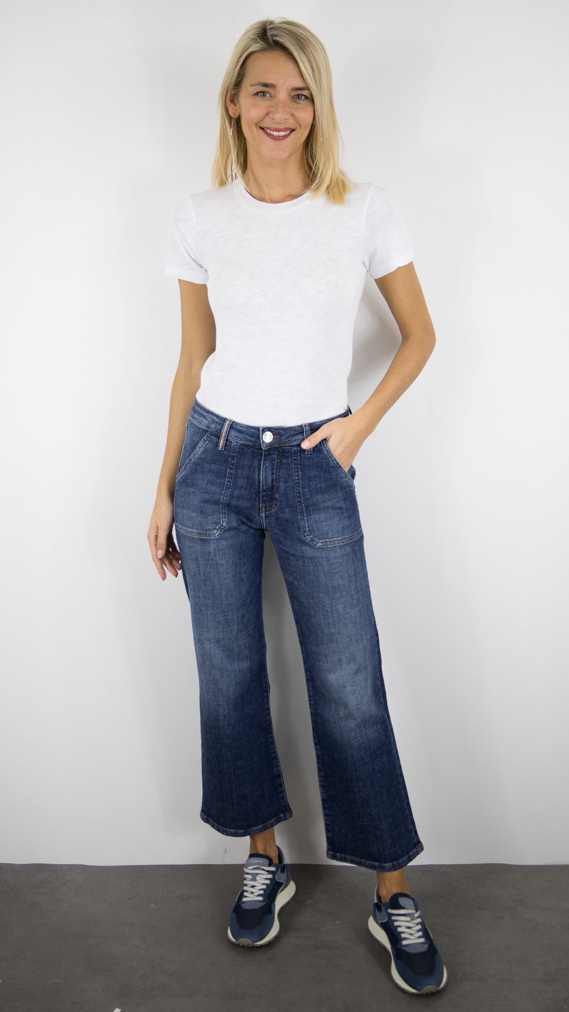 TEE-SHIRT EN COTON MANCHES COURTES SONOMA SON28GE26 AMERICAN VINTAGE SONOMA#COLOR_BLANC