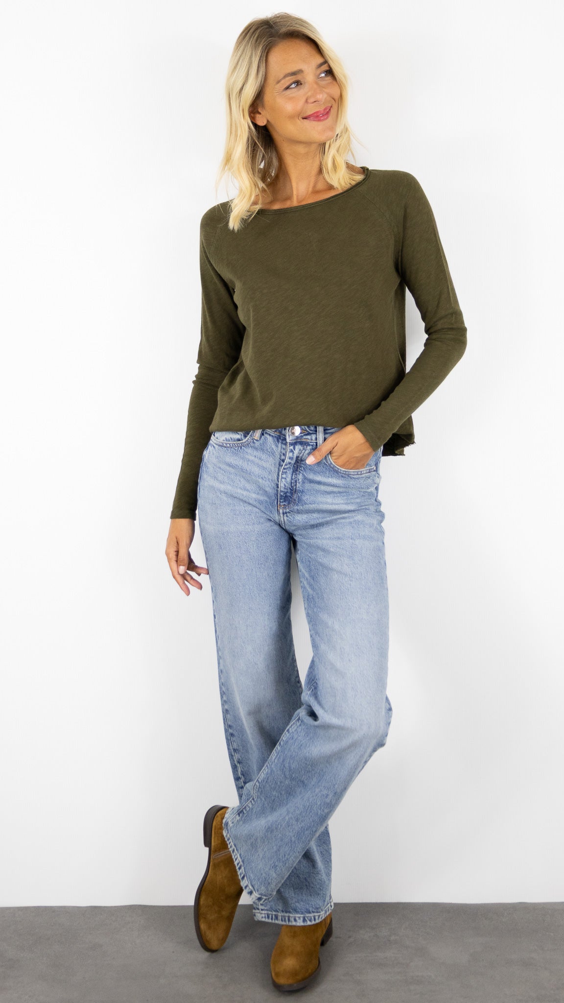 TEE SHIRT SONOMA AMERICAN VINTAGE SON31GH24#COLOR_BOIS VINTAGE/KAKI