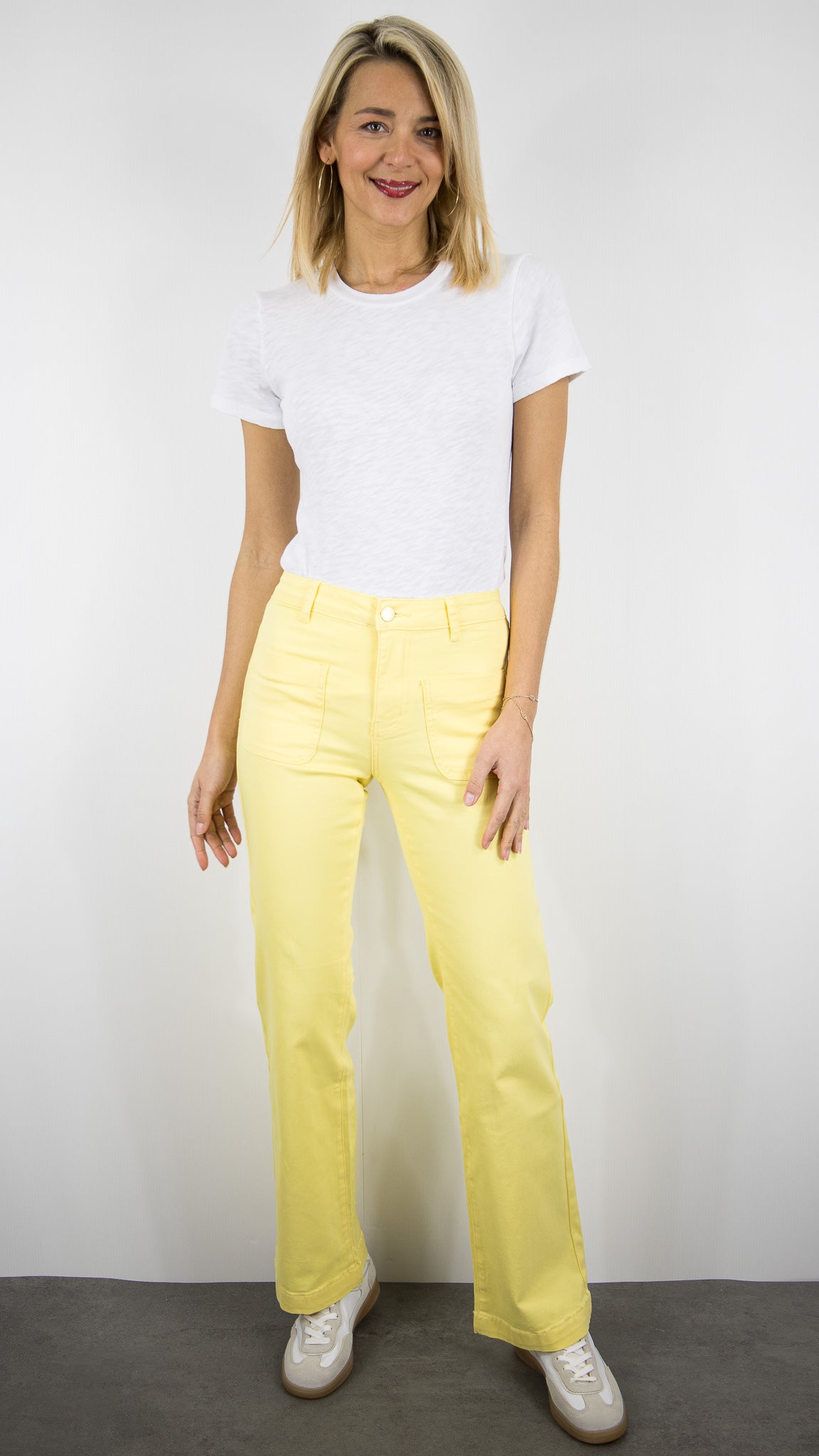 JEANS FLARE POUR FEMME LA PETITE ETOILE SONNY#COLOR_60/JAUNE