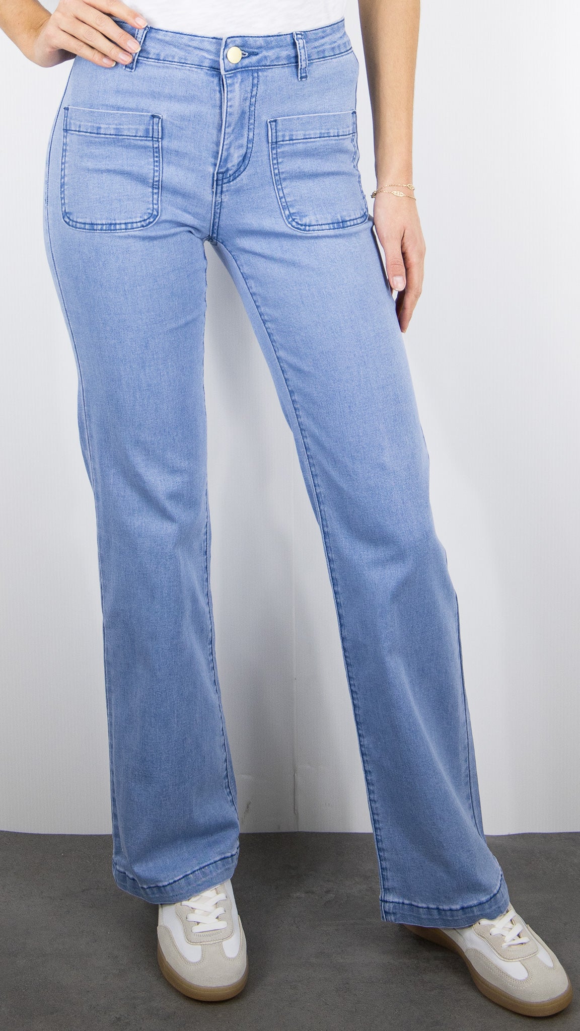 JEANS FLARE POUR FEMME LA PETITE ETOILE SONNY#COLOR_87/STONE CLAIR