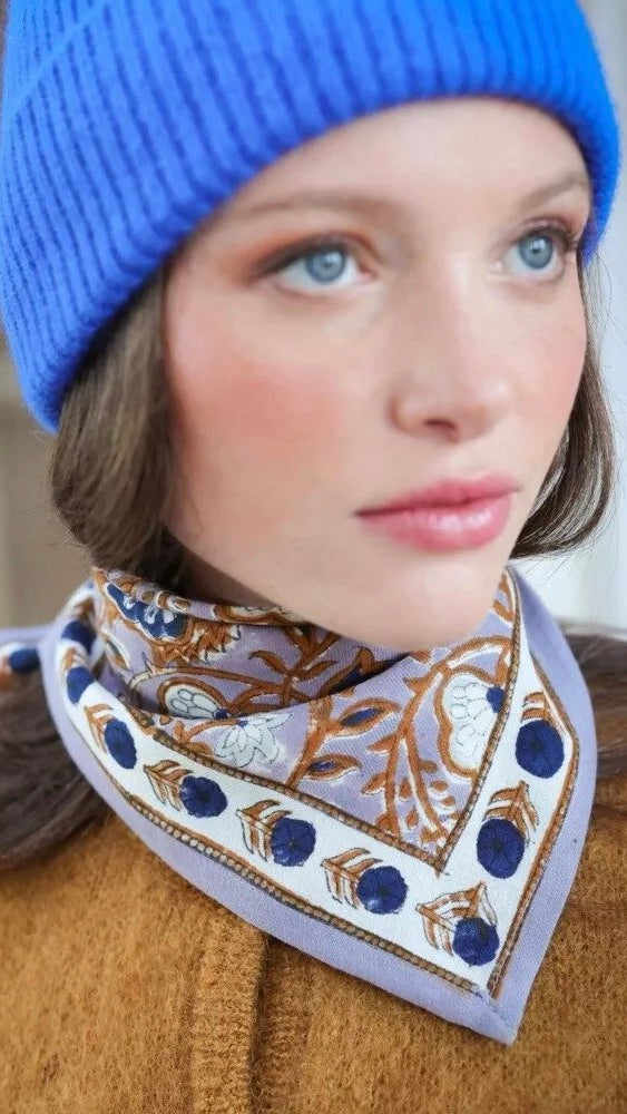 FOULARD IMPRIME FLEURI 100% COTON BELLEMME TAJ PETIT FORMAT