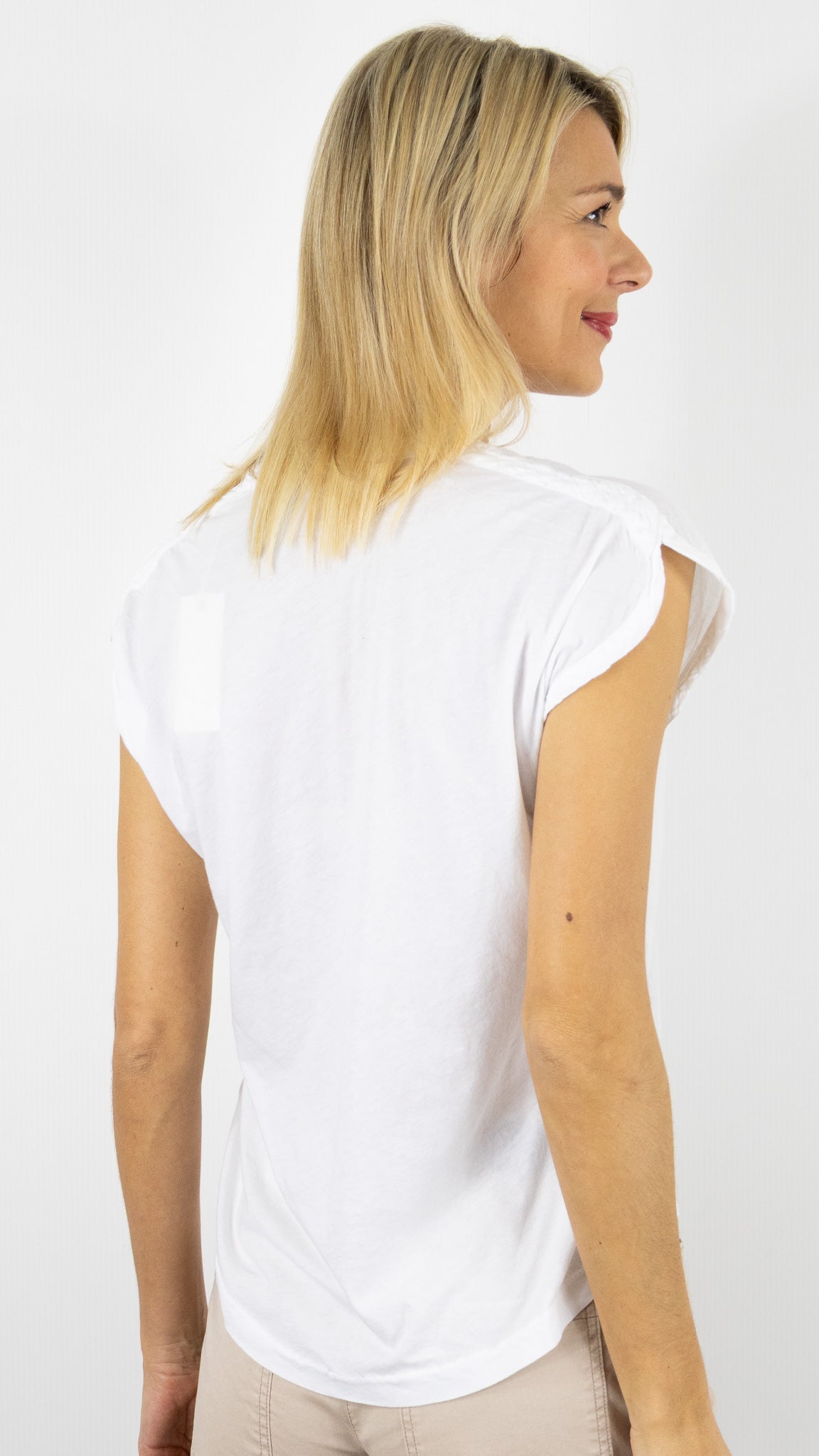TEE SHIRT EN BRODE SANS MANCHES 100% COTON BLANC POUR FEMME TEZA HARTFORD#COLOR_01/BLANC
