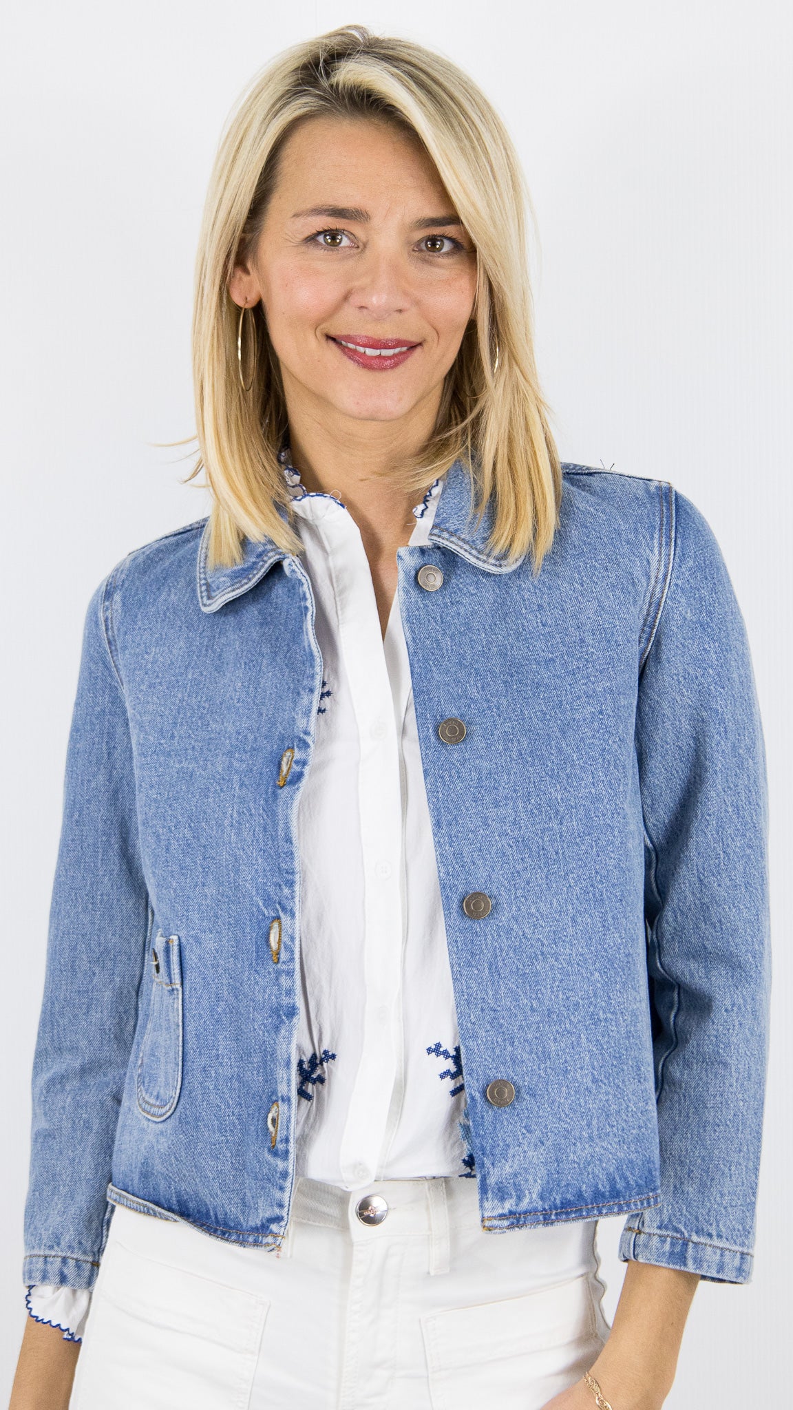 VESTE COURT EN JEANS BA&SH TINY JACKET