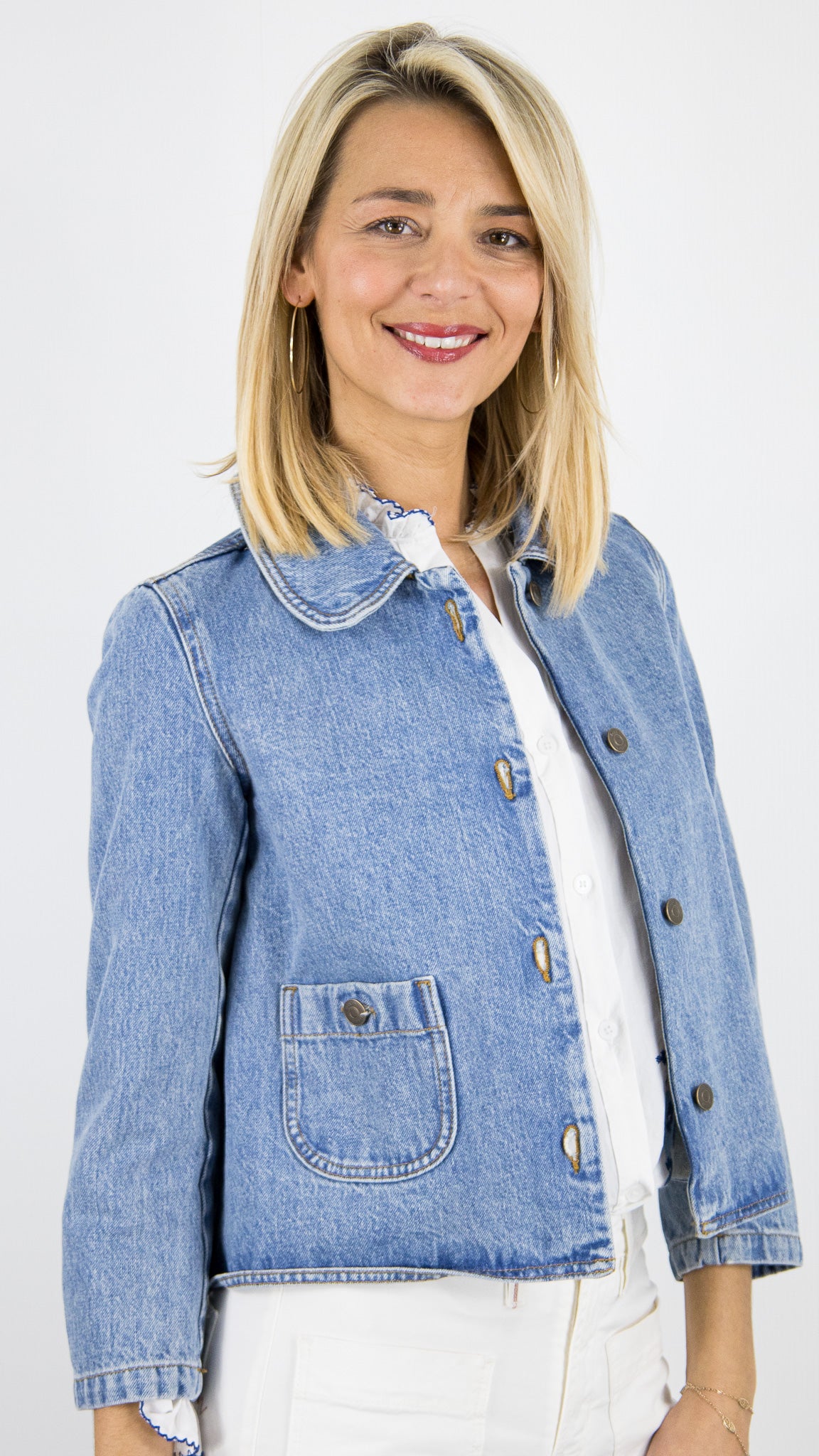 VESTE COURT EN JEANS BA&SH TINY JACKET