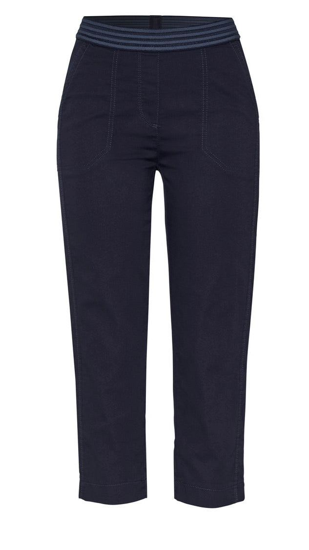 PANTACOURT JOGPANT TAILLE ELASTIQUE POUR FEMME TONI 21-21/1805-8#COLOR_58/NAVY