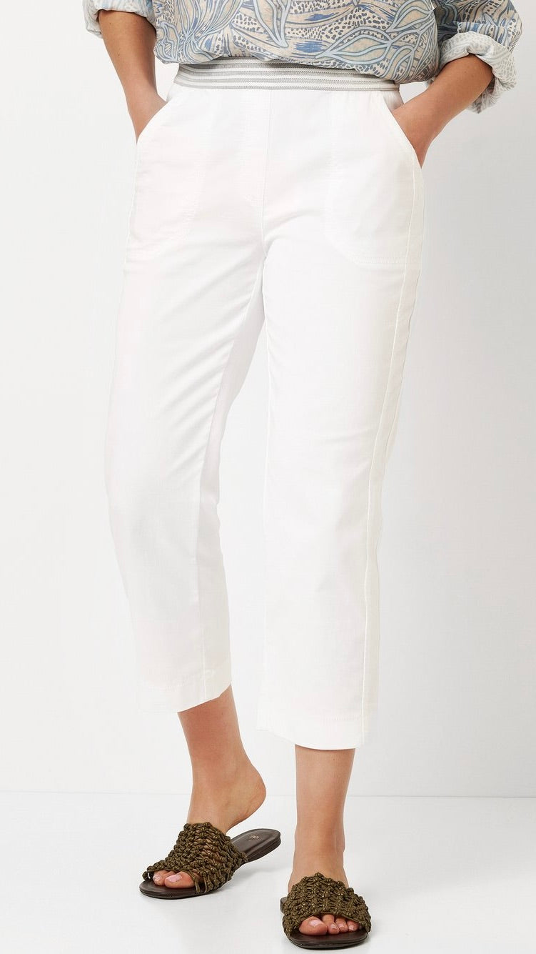 PANTACOURT JOGPANT TAILLE ELASTIQUE POUR FEMME TONI 21-21/1805-8#COLOR_80/BLANC