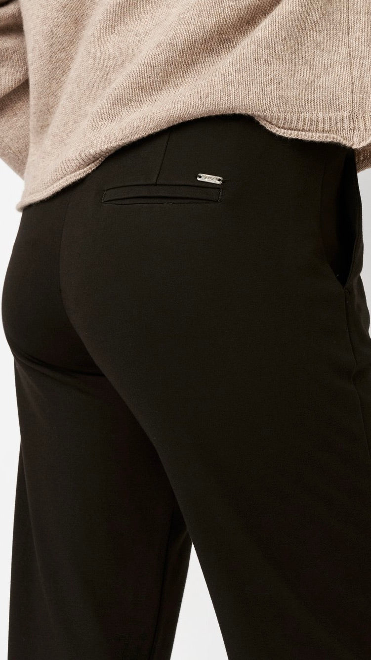 PANTALON FLARE EN JERSEY TONI 61-02 1213-61 JENNY WIDE#COLOR_79/DARK BROWN