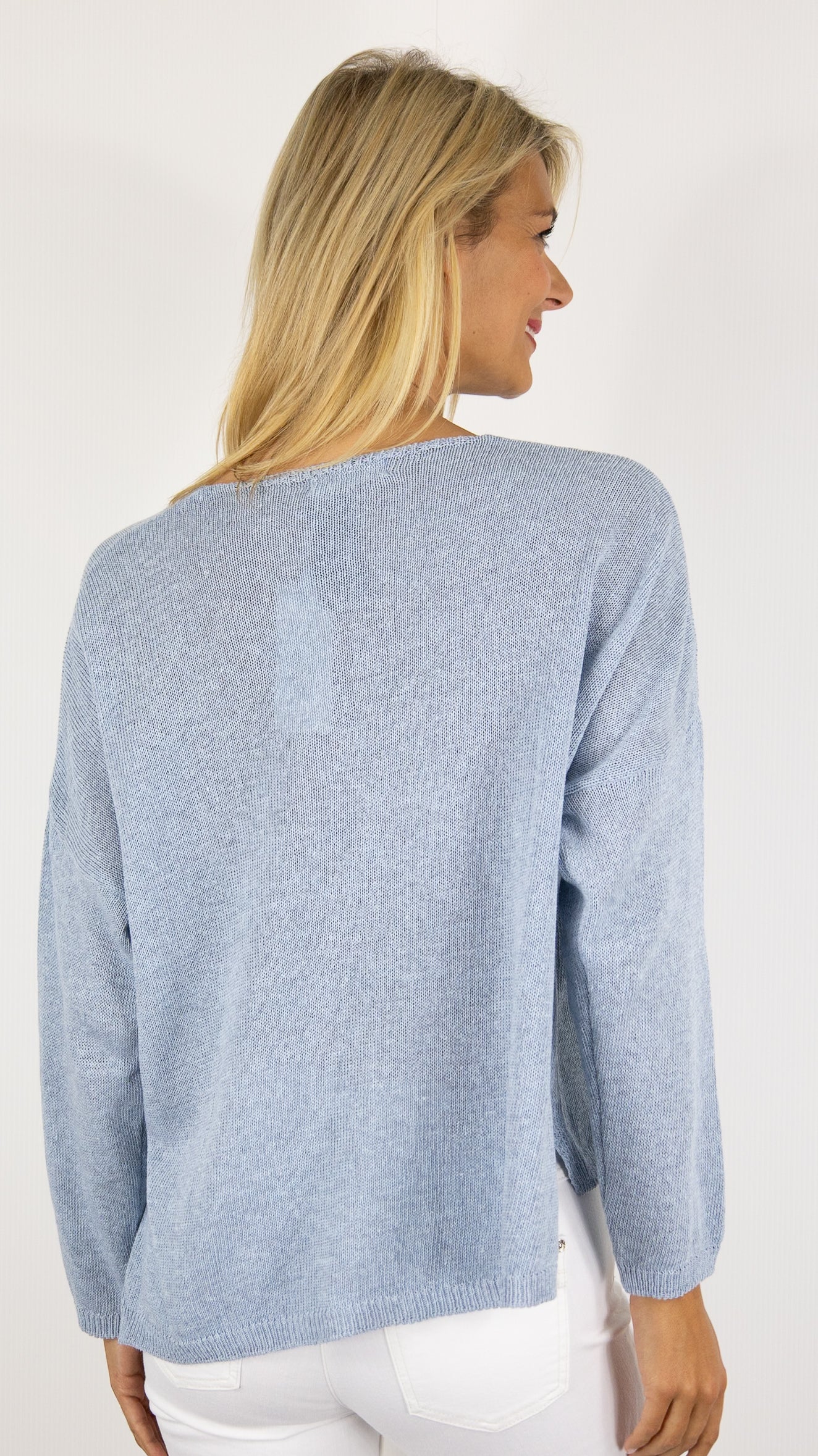 GILET V COURT FIN ALEXANDRE LAURENT V8205##COLOR_JEANS