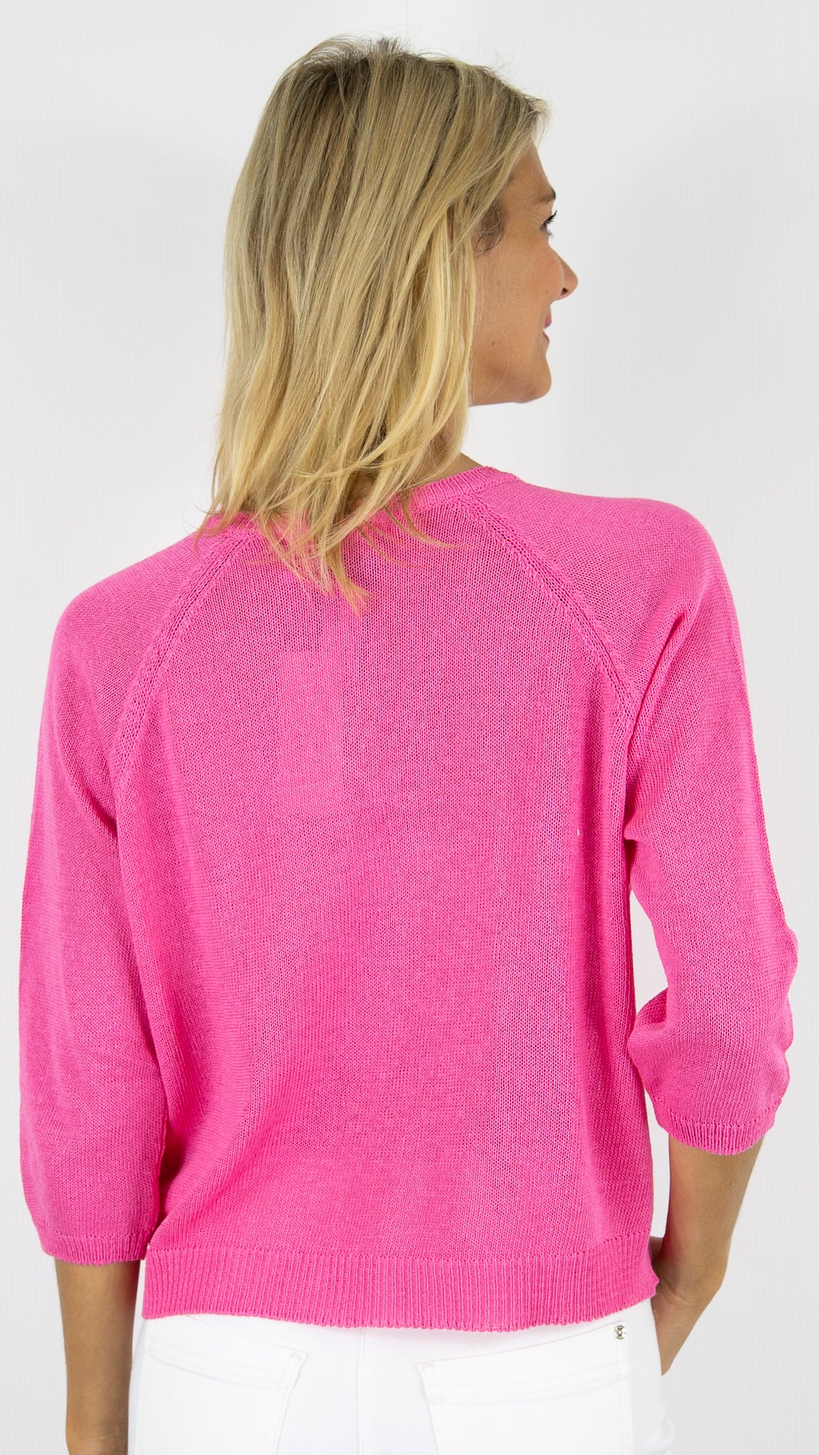 PULL V EN COTON ALEXANDRE LAURENT V8230#color_FUSHIA