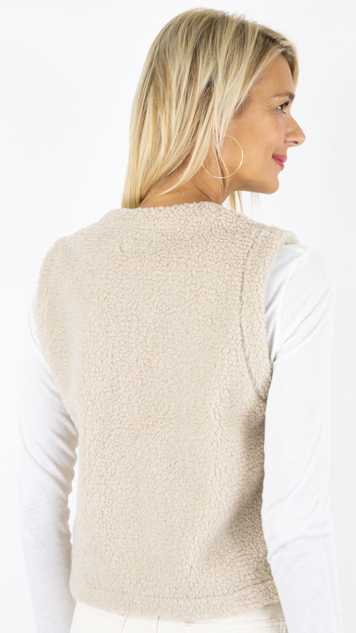 GILET MOUTON SANS MANCHES BEIGE HARTFORD VALLEY